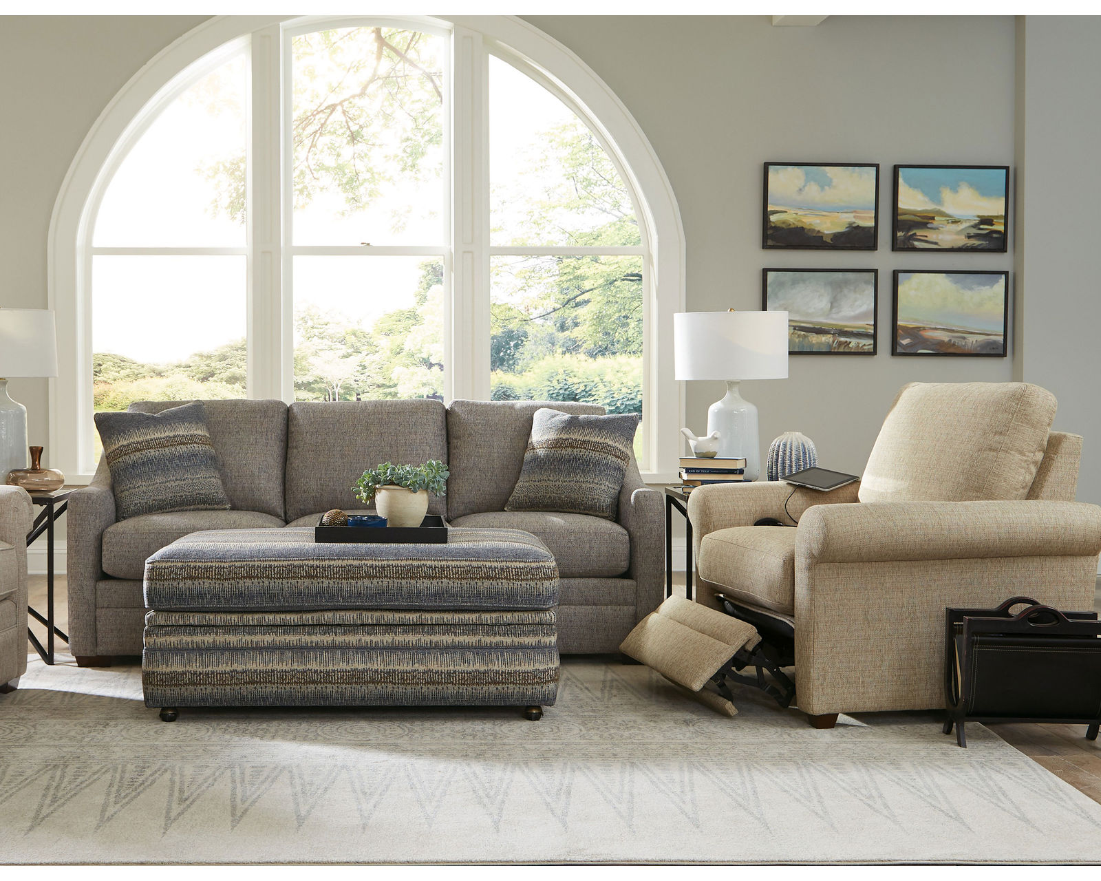 F9 Stationary Sofa (100+ Performance fabrics) Make it Yours - F9 Sofa with Track Arm