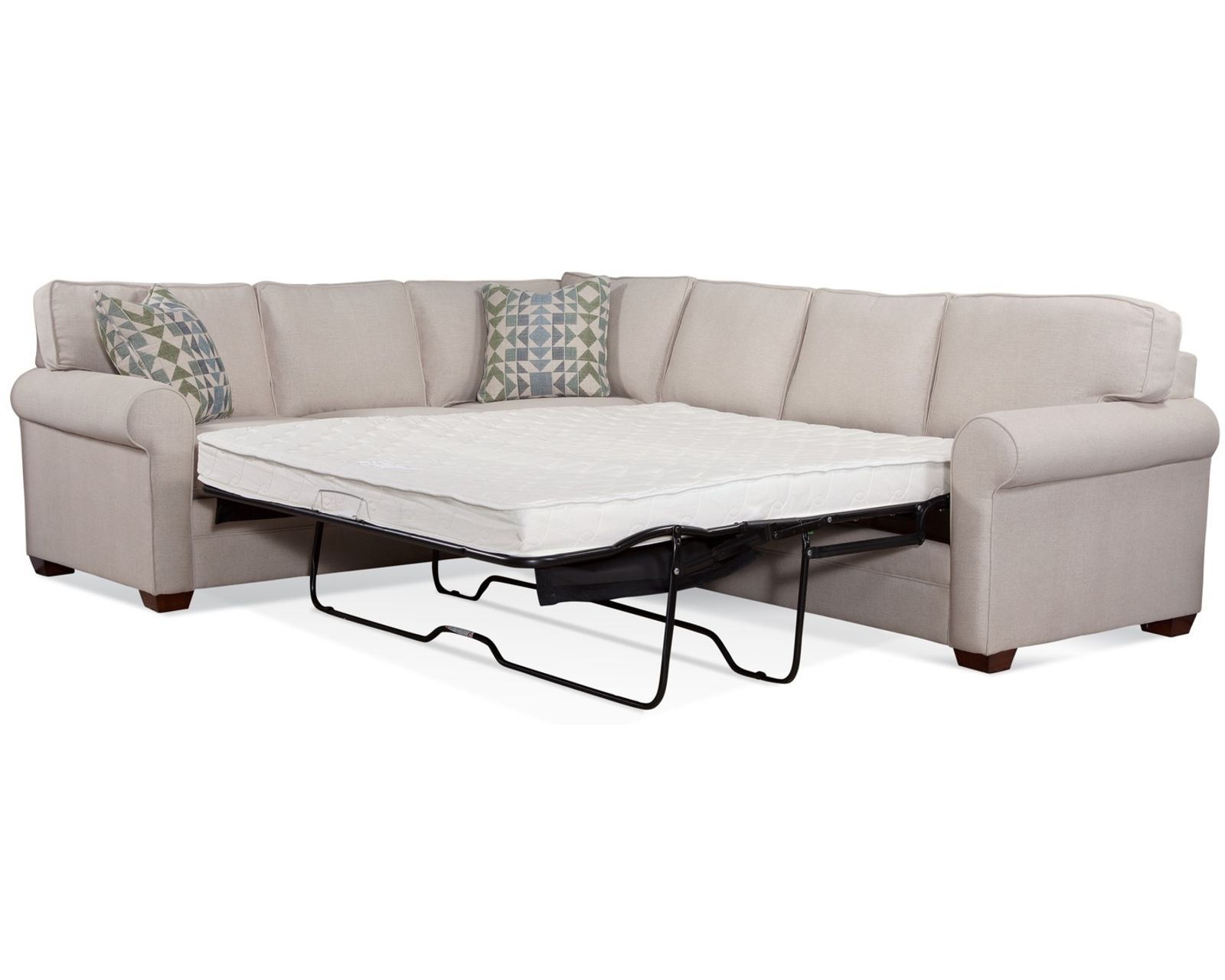 Bedford Queen Size Sleeper Sectional (+69 fabrics) - Layout C: Two Piece Sleeper Sectional 117" x 94"