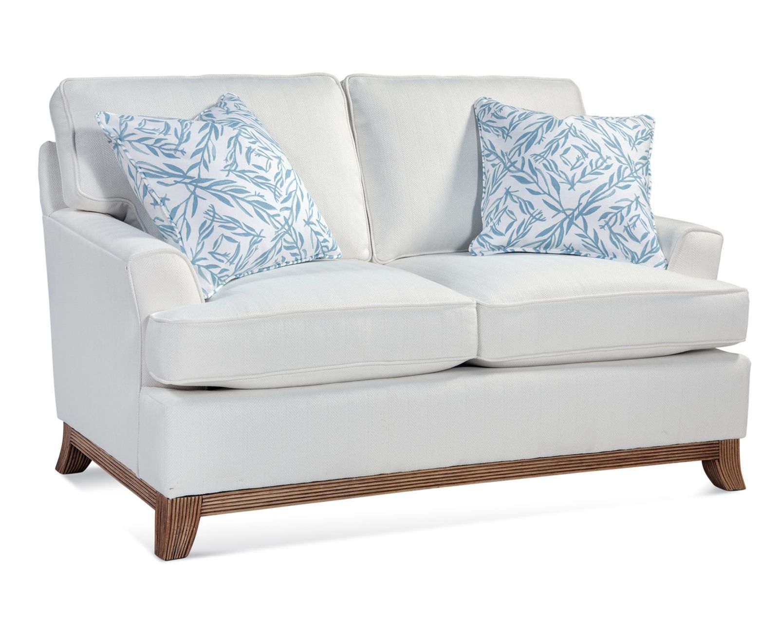 Oaks Way 84" Sofa (+28 finishes - +69 fabrics) - Oaks Way 60" Rattan Loveseat
