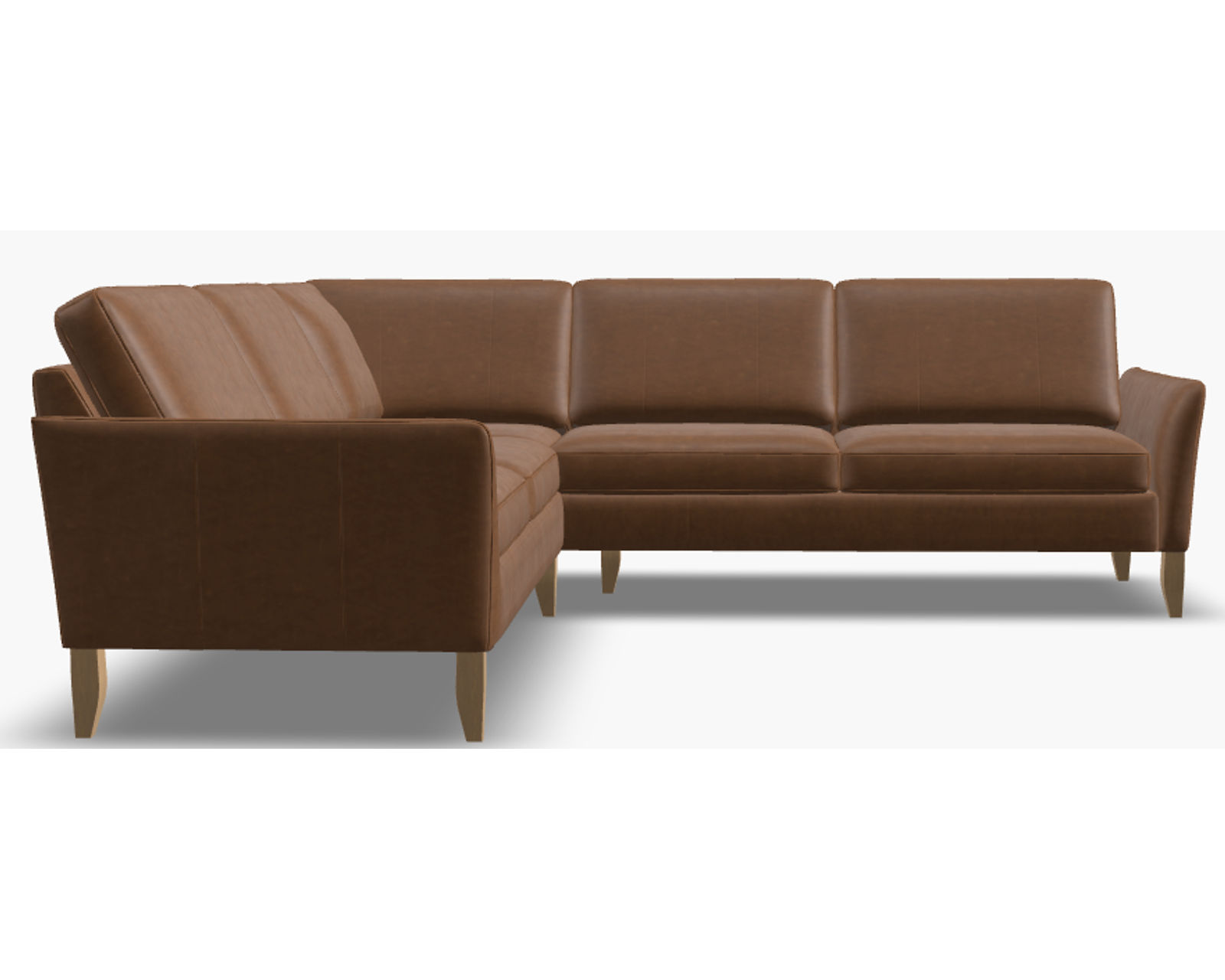 Soren 77172 Flared Arm Sectional (+100 leathers) - Layout A: Two Piece Sectional 103" x 102"