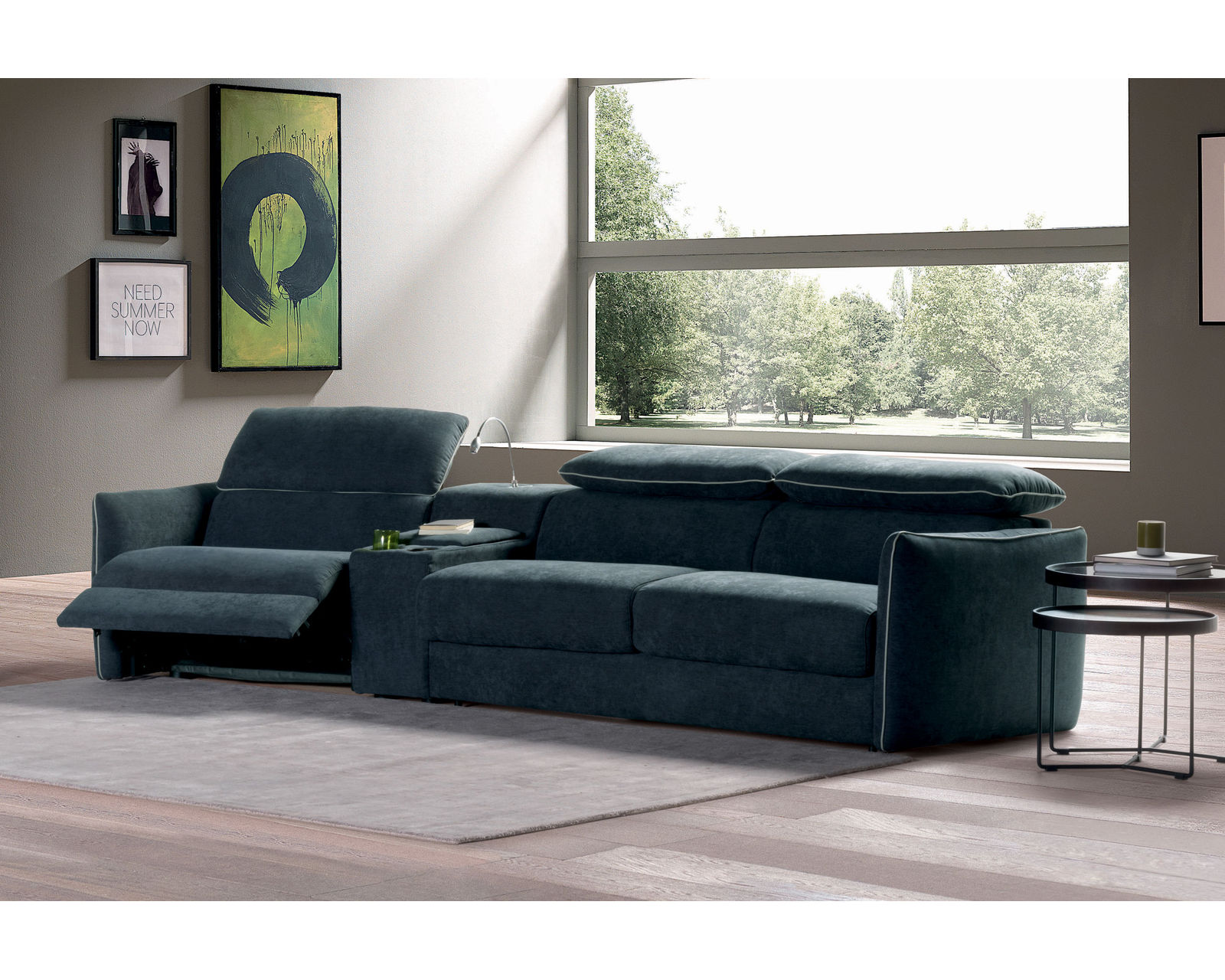 Meraviglia B995 Leather Reclining Sectional (+25 leathers)