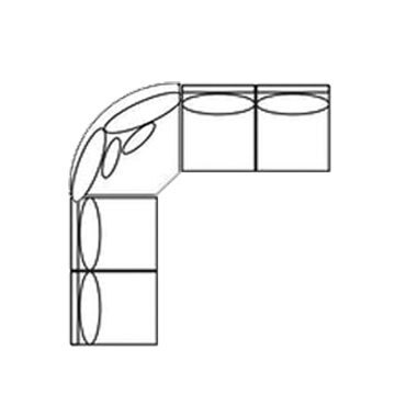 Layout K: Three Piece Sectional 102" X 102"