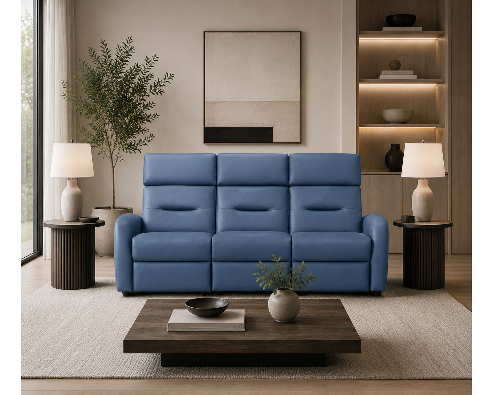 Trey Dual Power Reclining Sofa — Available in Standard & Wide Cushions, 140+ Leather Options, and 76", 79", or 108" Widths - Luxury Seating, Smart Investment