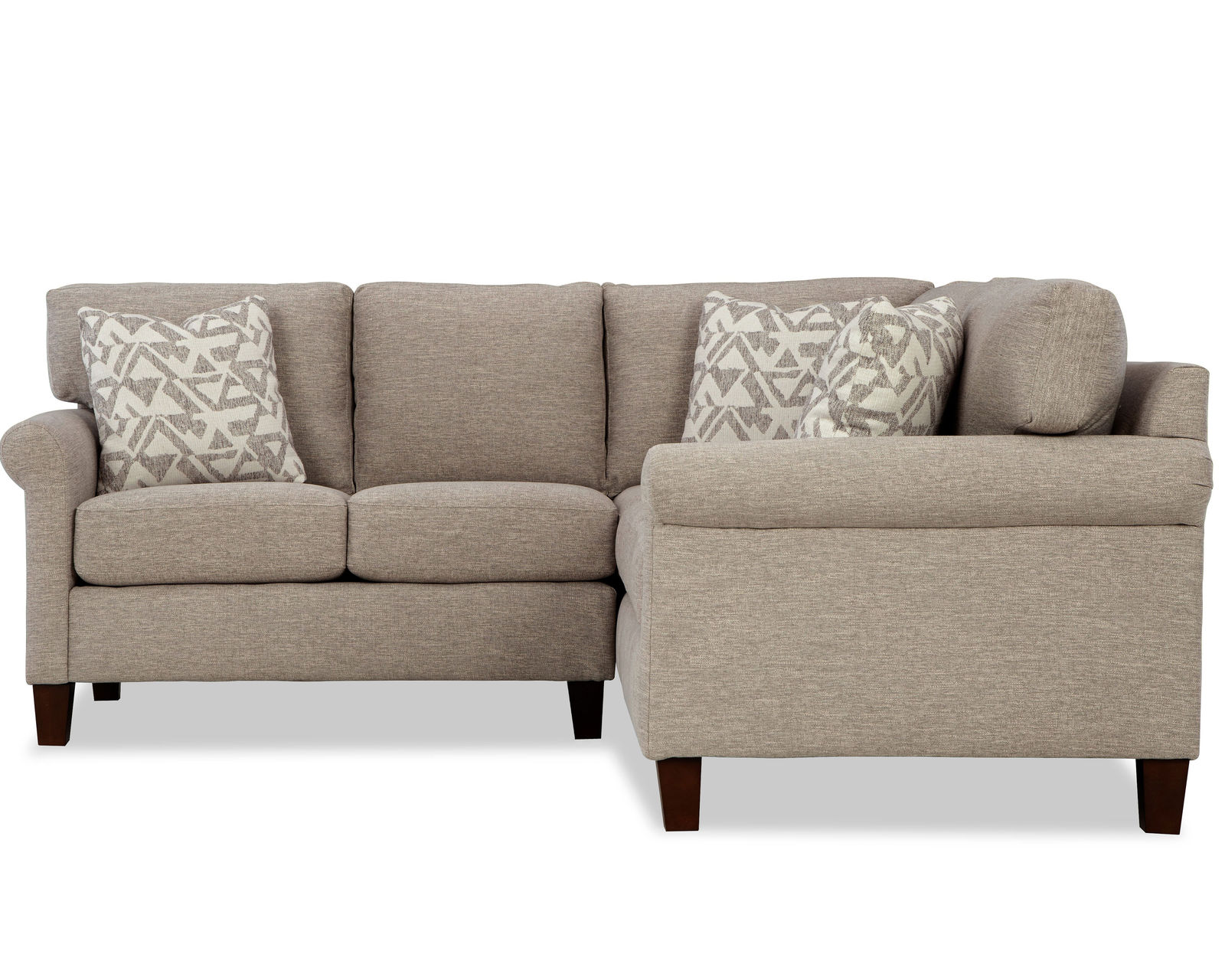M9 Stationary Sectional (100+ Performance fabrics) Make it Yours - Shown with sock arm, box back cushions and tapered leg
