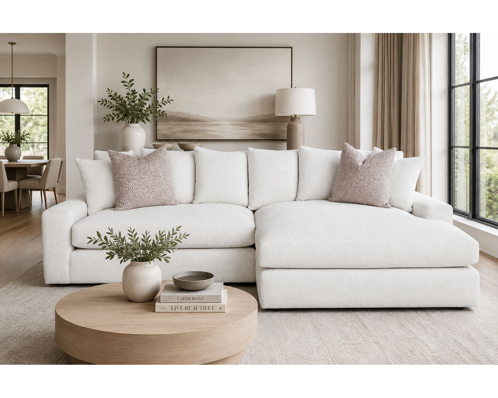 London Modular Sectional (Down Seating Performance Fabric) 3 colors - Down Cushion Alternative Allura