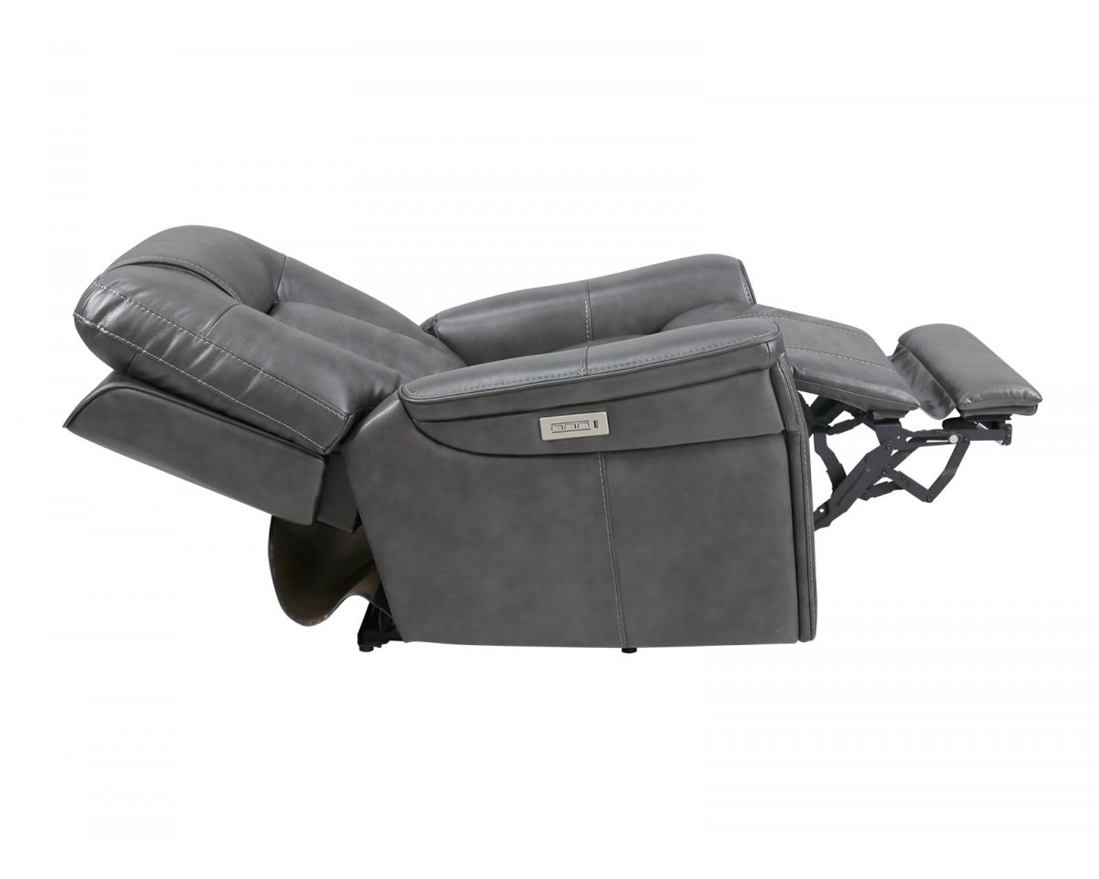 Sanibel Power Recliner w/Power Head Rest & Power Lumbar (Lay Flat) Storm - In stock - Lay-flat reclining mechanism - like your favorite mattress
