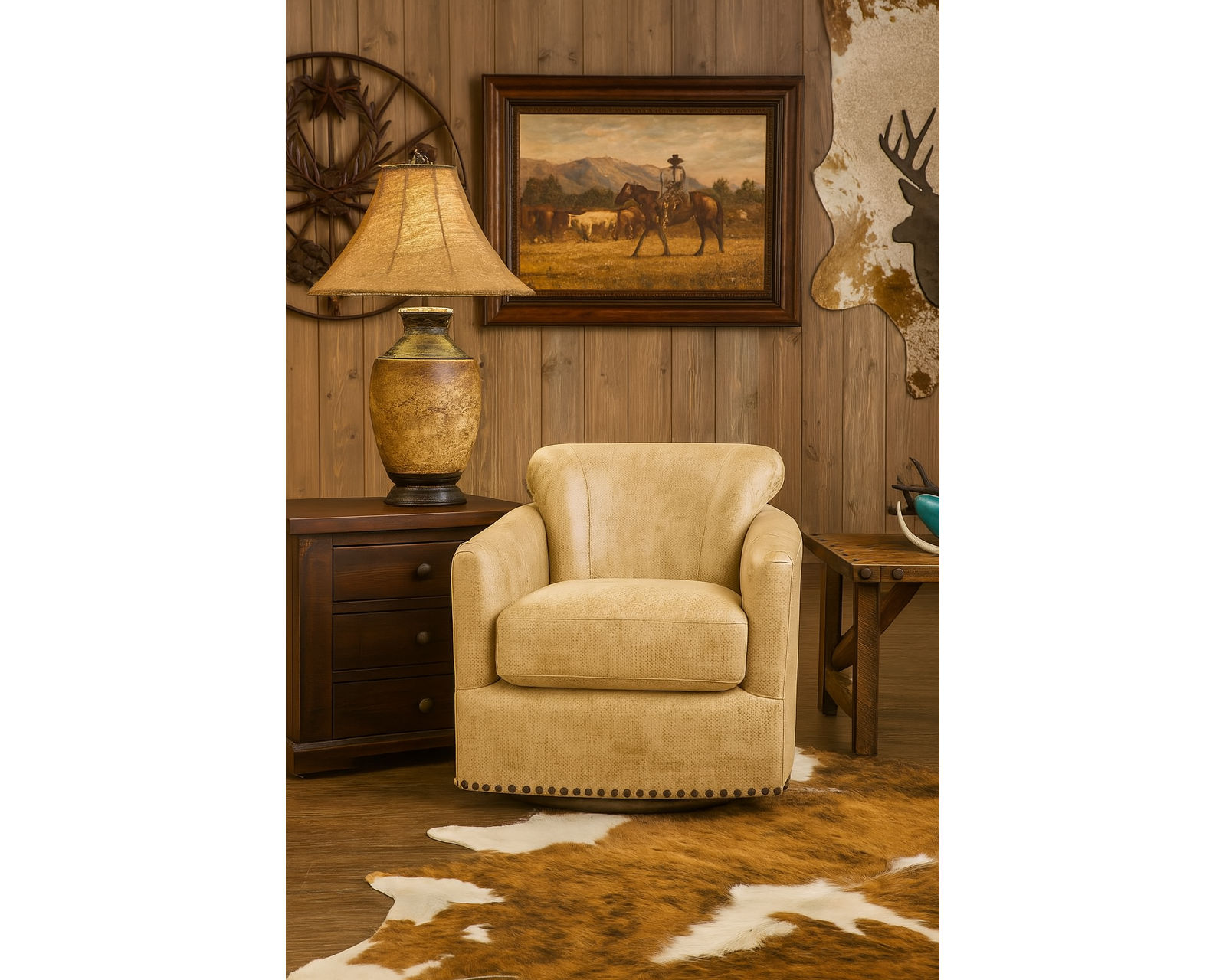Troy L0404 Swivel Glider (+40 leathers) - Winslow Swivel Glider or Swivel Chair