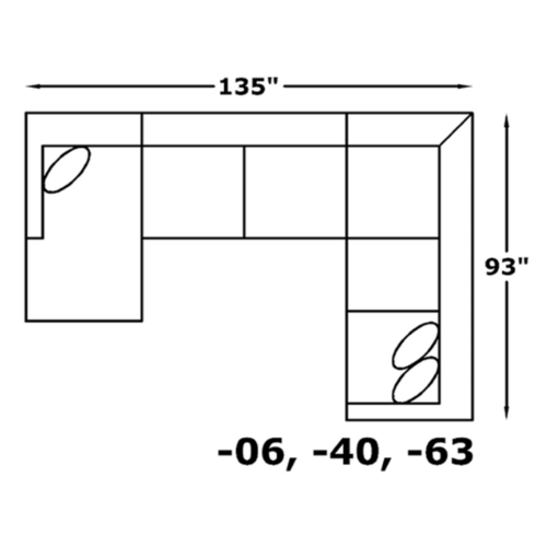 Layout I: 135" x 93"