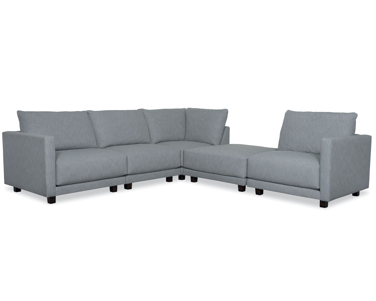 Winston Modular Sectional (+75 fabrics) - Layout F:   Five Piece Sectional. 131.5" x 131.5"