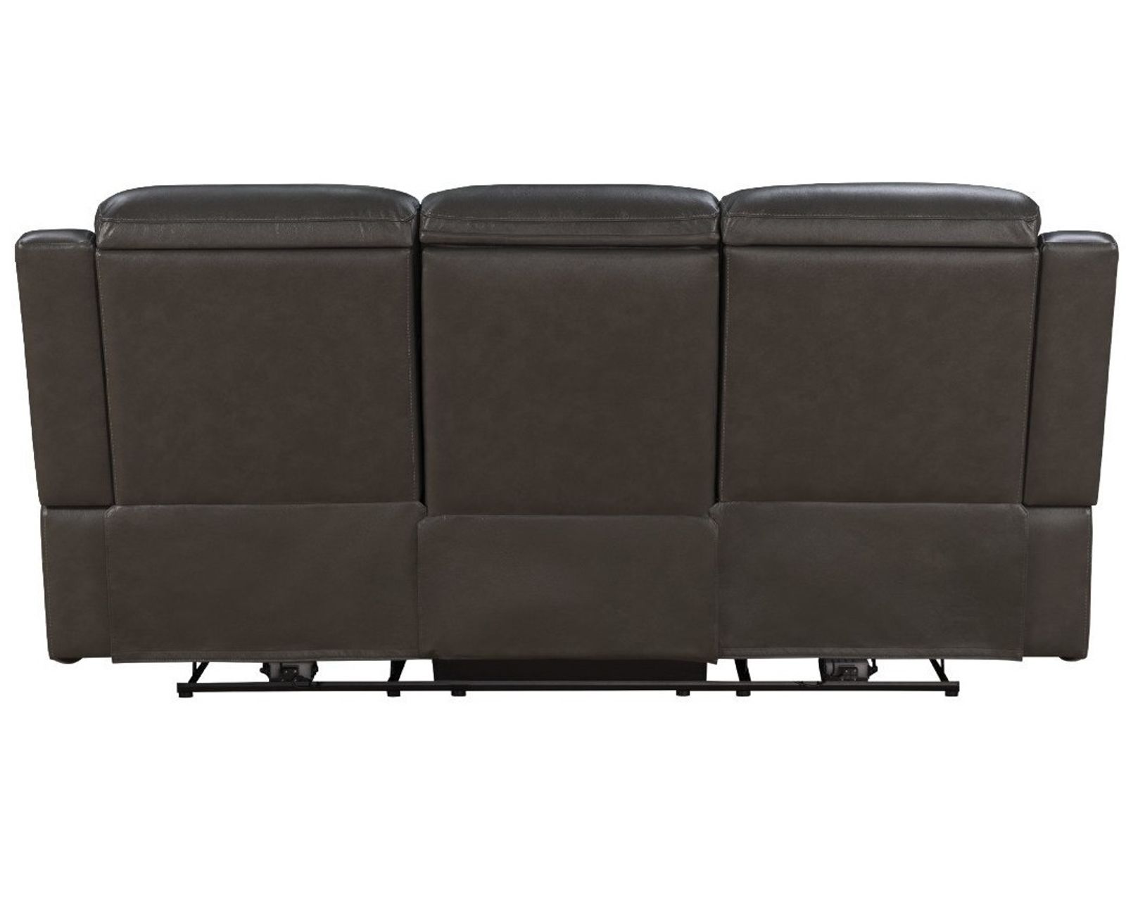 Leon 87" Power Reclining Sofa w/Power Head Rests, Power Lumbar, Heat & Massage (Dropdown Table w/Smart Tabletop Control) In stock