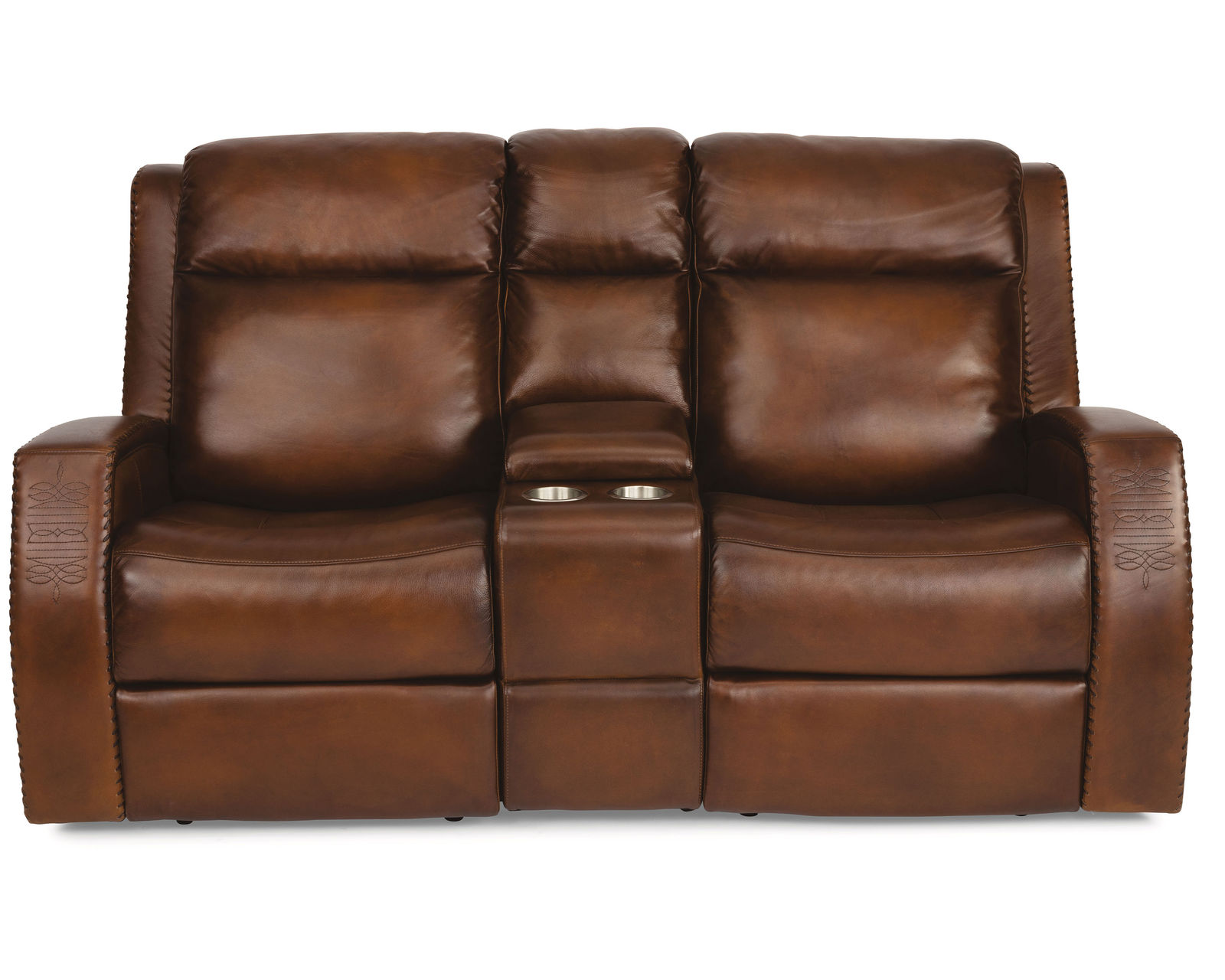 Mustang Power Reclining Loveseat with Console and Power Headrests (in stock)