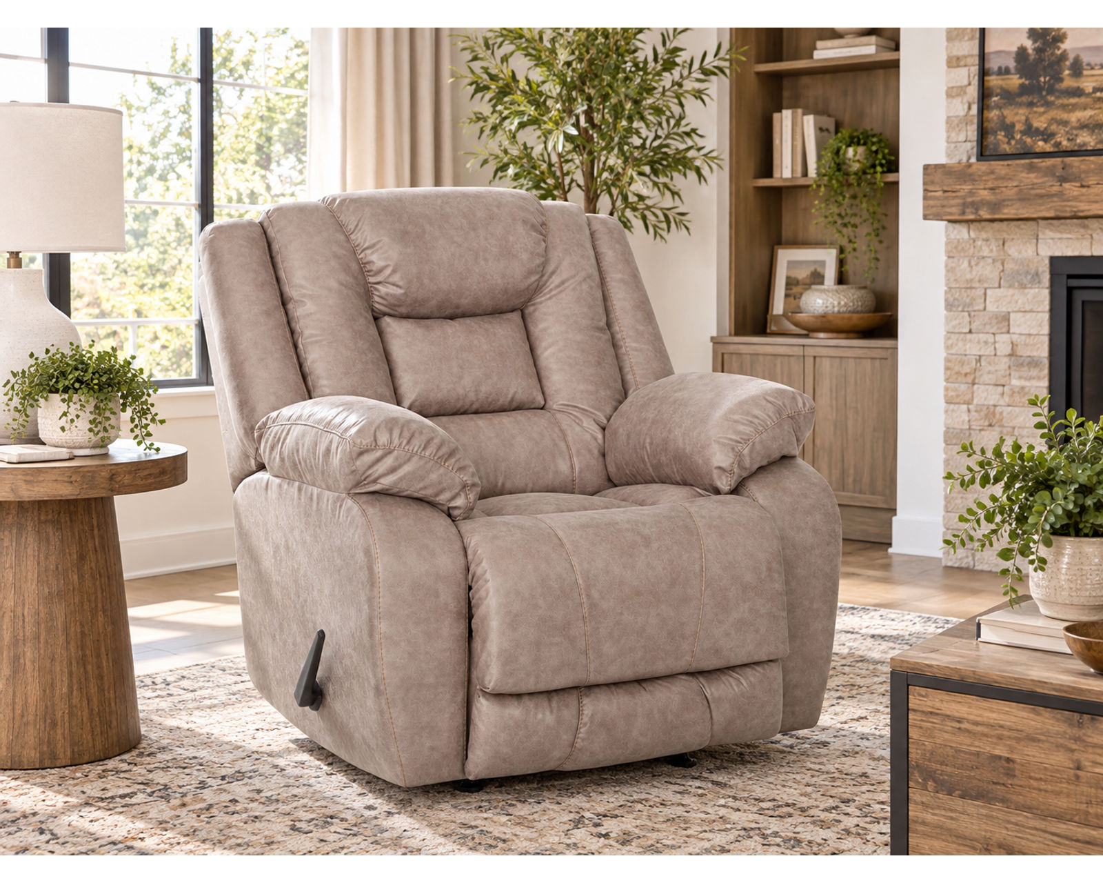 Hayworth 95" Leather-Like Power Reclining Sofa (The Look of Leather. The Comfort of Power.) - Includes both Power Recline with Power Headrests