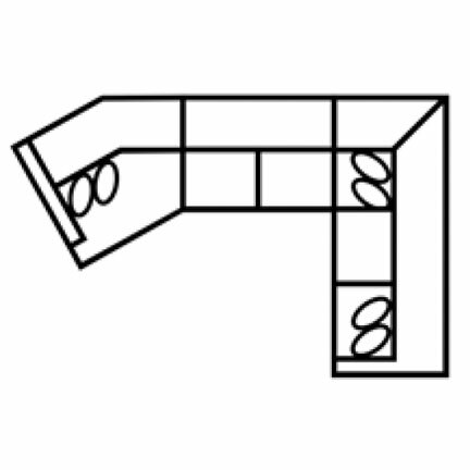 Layout M: Three Piece Sectional 140" x 96"