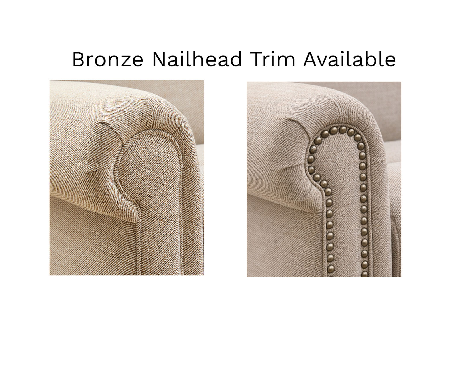 Bernard Triple Power Zero Gravity Reclining Sofa with Dropdown Table (+100 fabrics) - Choice of Nailhead or No Nailhed Trim