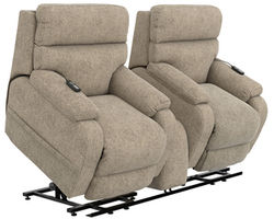 Regenerator Dual Lift Loveseat with CR3 Heat &amp; Massage, Zero Gravity &amp; Nanobionic Performance Fabric (two colors)
