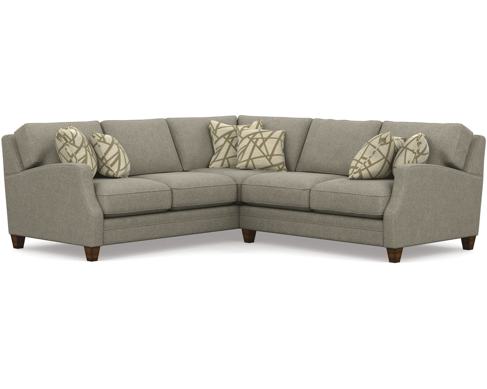 Lennox 7564 Sectional (100+ fabrics) - Sectional Layout I:  Only the highest quality fabrics go on Flexsteel Furniture
