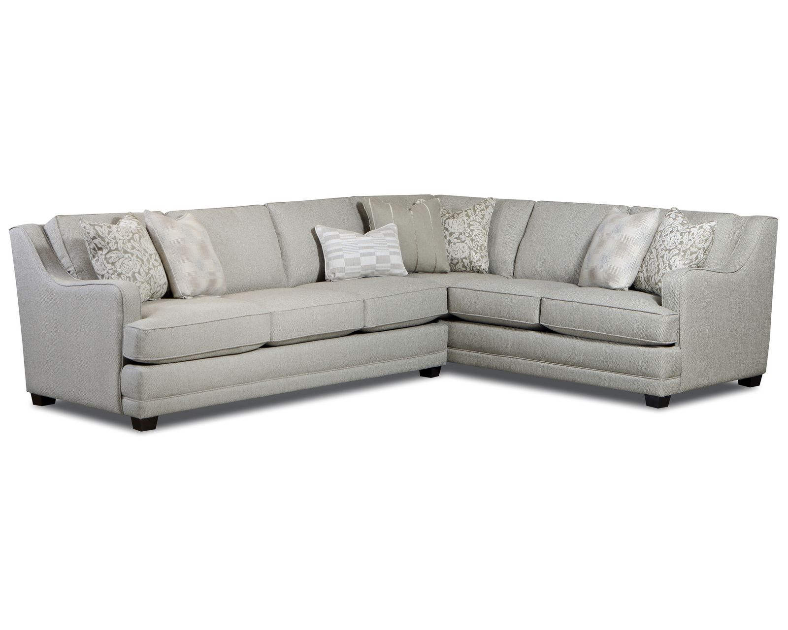 Missionary Raffia Two Piece Sectional  7000 (includes pillows) performance fabric - 124" x 96"