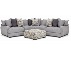 Brentwood 115" x 115" Three Piece Sectional (Contemporary Scale. Sink-In Comfort)