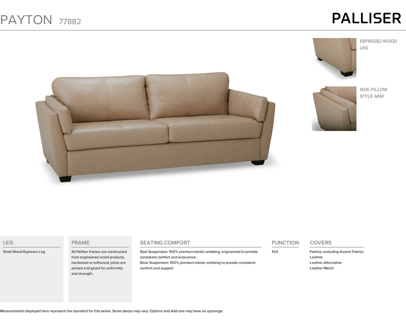 Payton 77882 Sofa (84") +100 leathers
