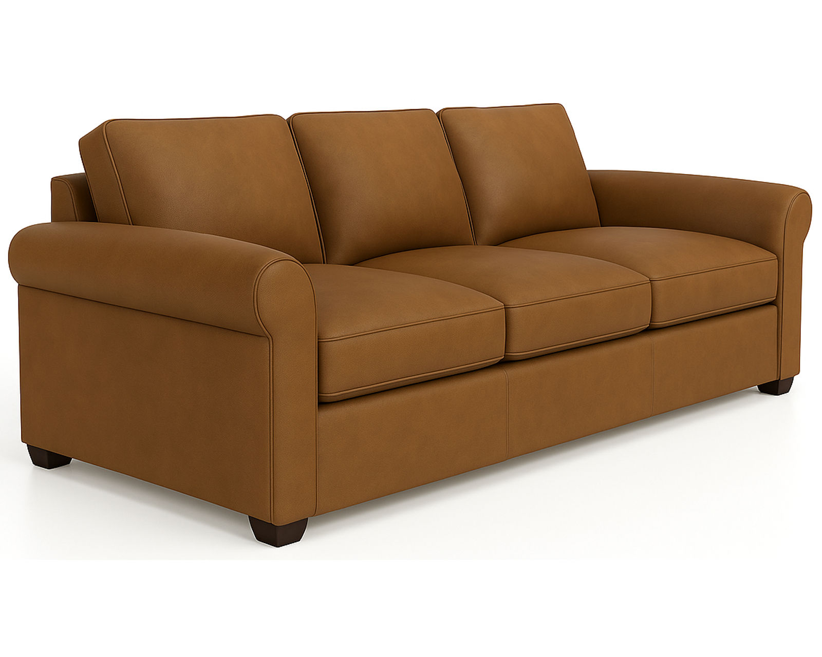 Madison 77656 Roll Arm Sofa (+100 leathers) - Madison 89" Sofa (three cushion)