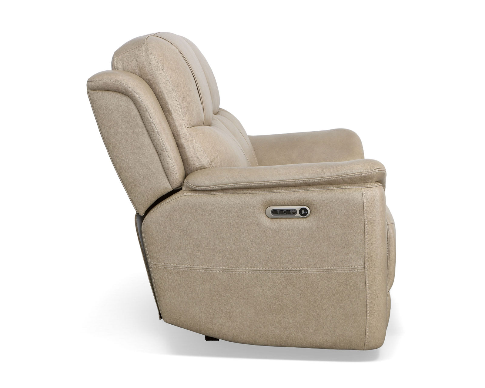 Crew Power Reclining Sofa with Power Headrests & Lumbar (Tan leather) 89" - in stock - Crew Power Reclining Loveseat with Power Headrests & Lumbar