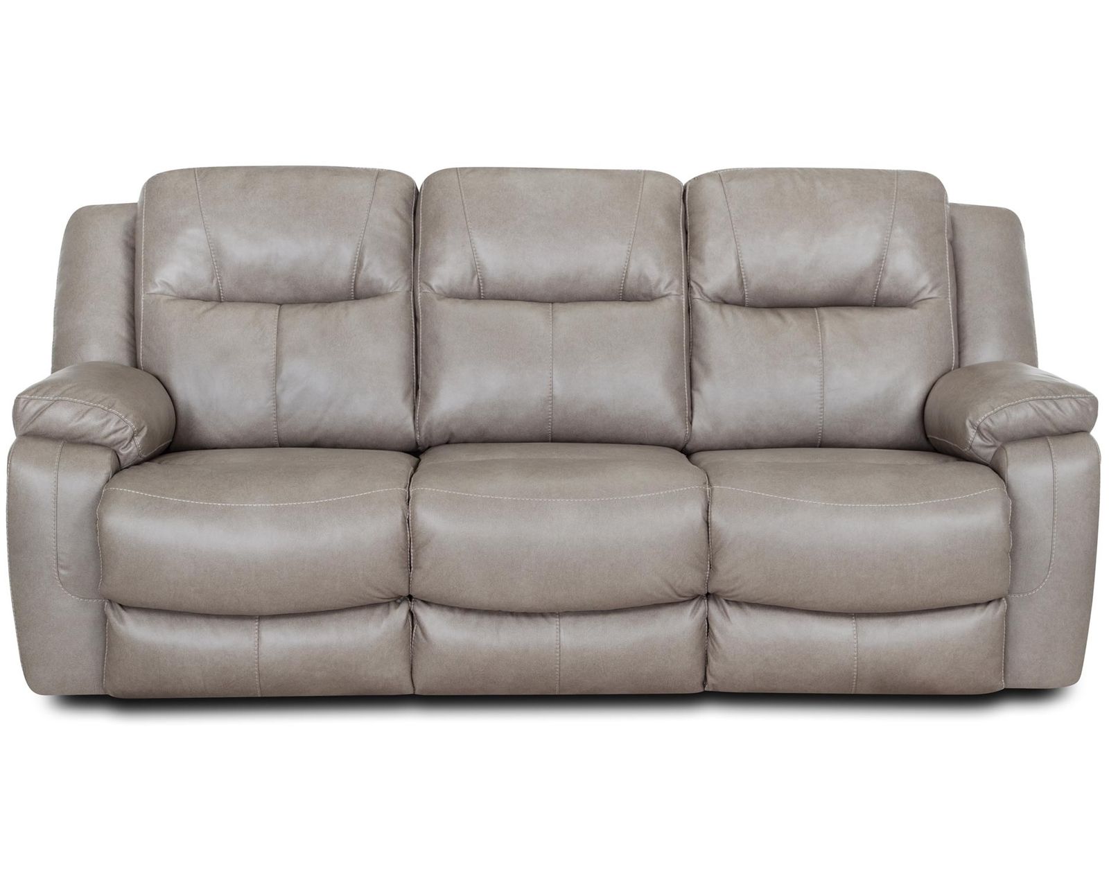 Culver 90" Reclining Sofa with Drop-Down Table & Cupholders Sterling (Leather-Look Style. Plush Comfort. Designed Around the Way You Relax) - Built Strong. Made to Move.