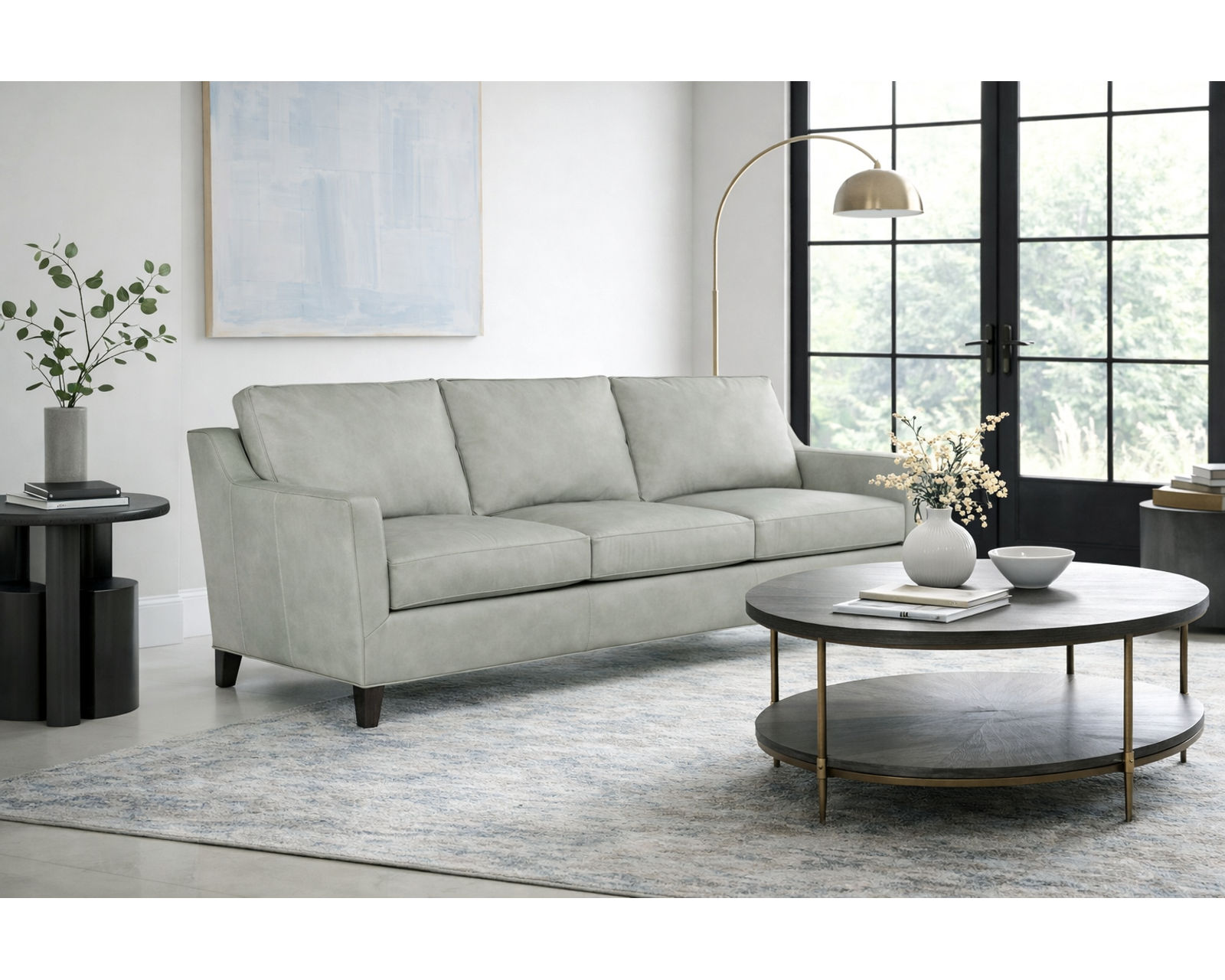Bradington Young Marleigh 772 Sofa (12 leathers) 8-Way Hand Tied - Marleigh Stationary 88" Sofa 8-Way Hand Tie