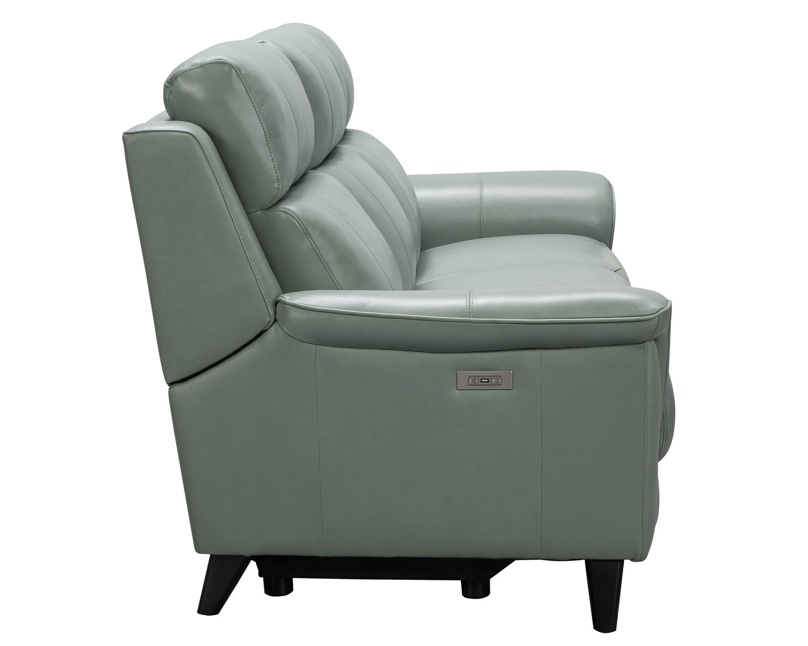 Kester 86" Leather Power Headrest Power Reclining Sofa (Mint) In stock - All leather everywhere your body touches
