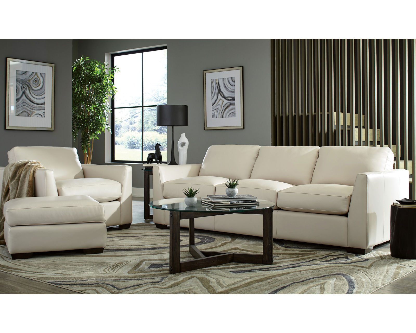 Omaha 95" Top Grain Leather Sofa (Leather choices) L7839 -  Buy the sofa or enjoy the entire room