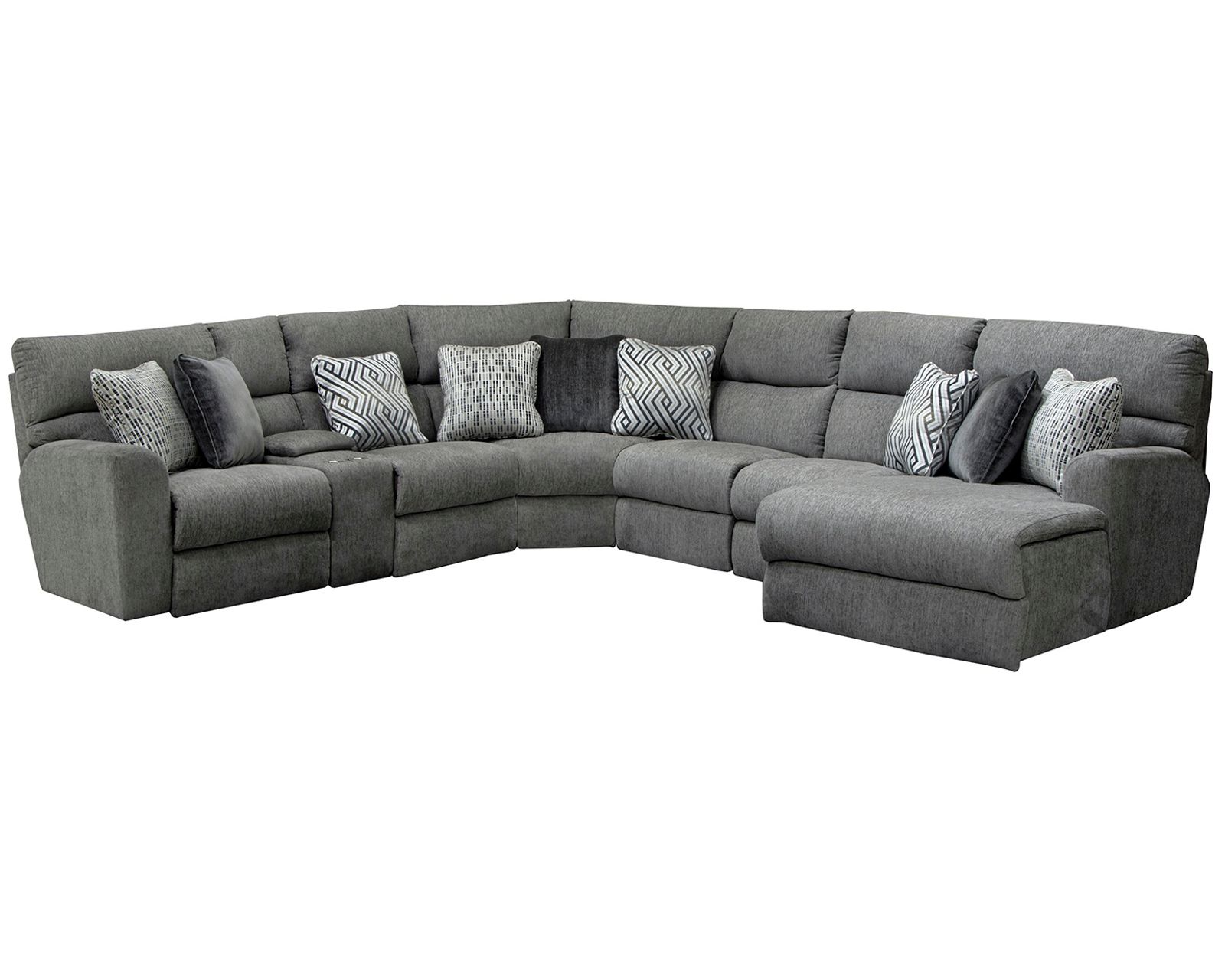 Sydney Modular Reclining Sectional with Power Recline Chaise (includes pillows)
