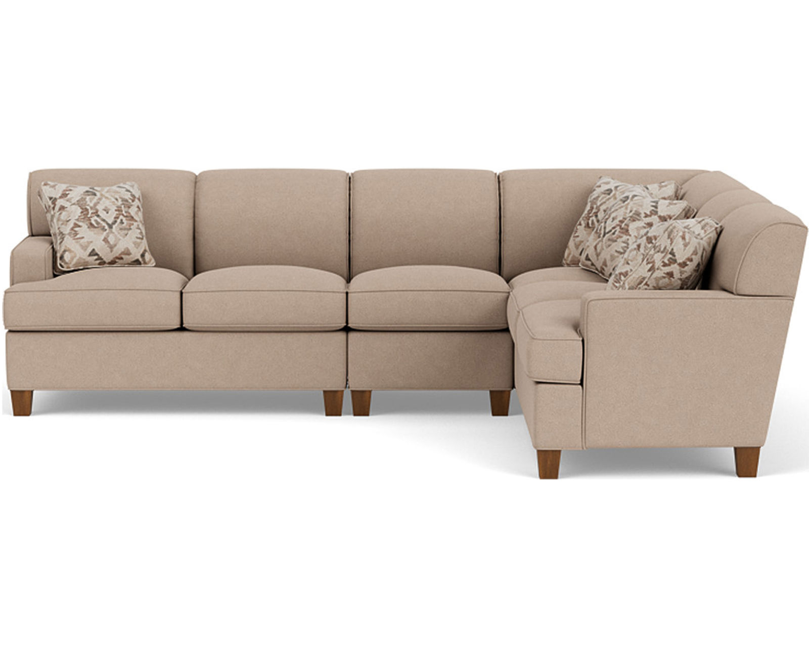 Dempsey 5641 Sectional (100+ fabrics) - Sectional Layout C:  High resiliency foam core seating cushions 2lb to 2.5 lb (Industry standard 1.8)