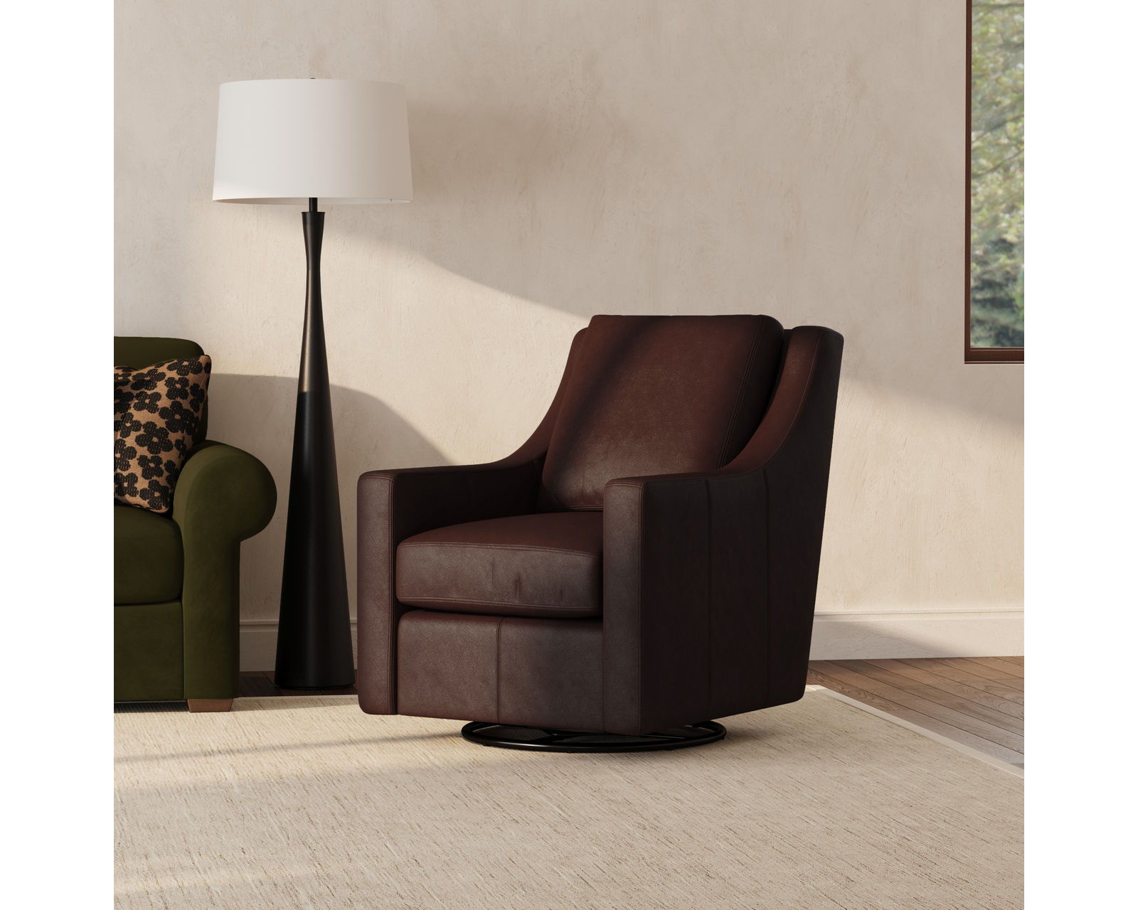 Murph 3142 Leather Swivel Chair (+55 leathers) - Murph 3142 Leather Swivel or Swivel Glider Chair