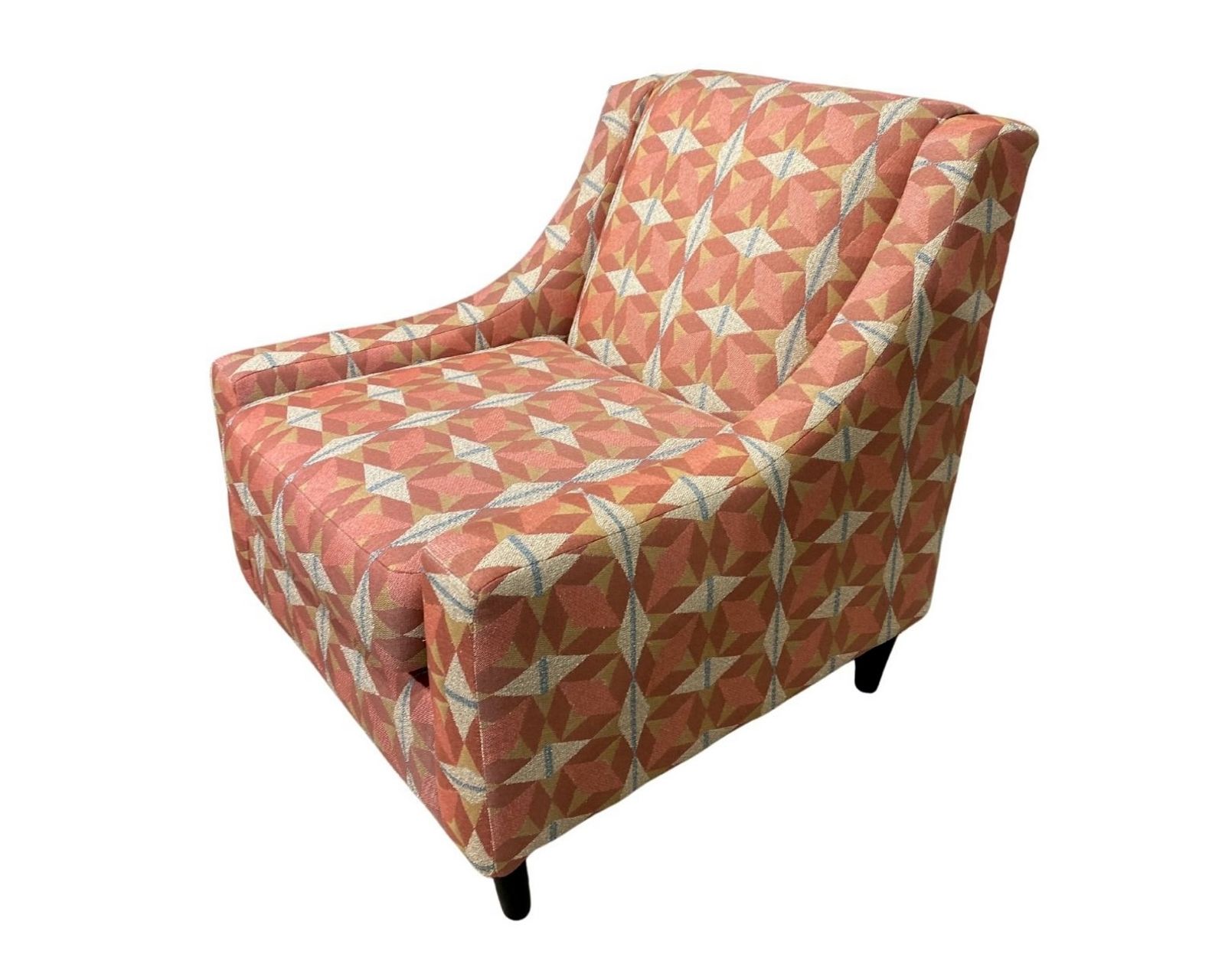 Starter Jute 87" Sofa 17-00KP (Includes pillows) Performance fabric - Rhombus Paprika Accent Chair - 592 (Performance fabric)