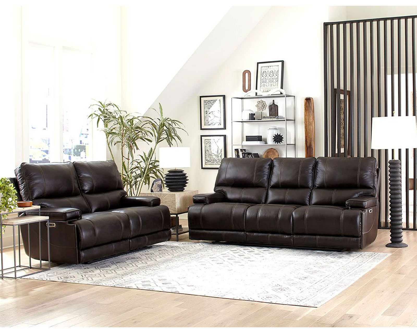 Whitman 89" FreeMotion Cordless Power Reclining Sofa (Battery Operated) Coffee (In stock - Fast shipping) - Whitman Cordless Power Headrest Power Reclining Sofa