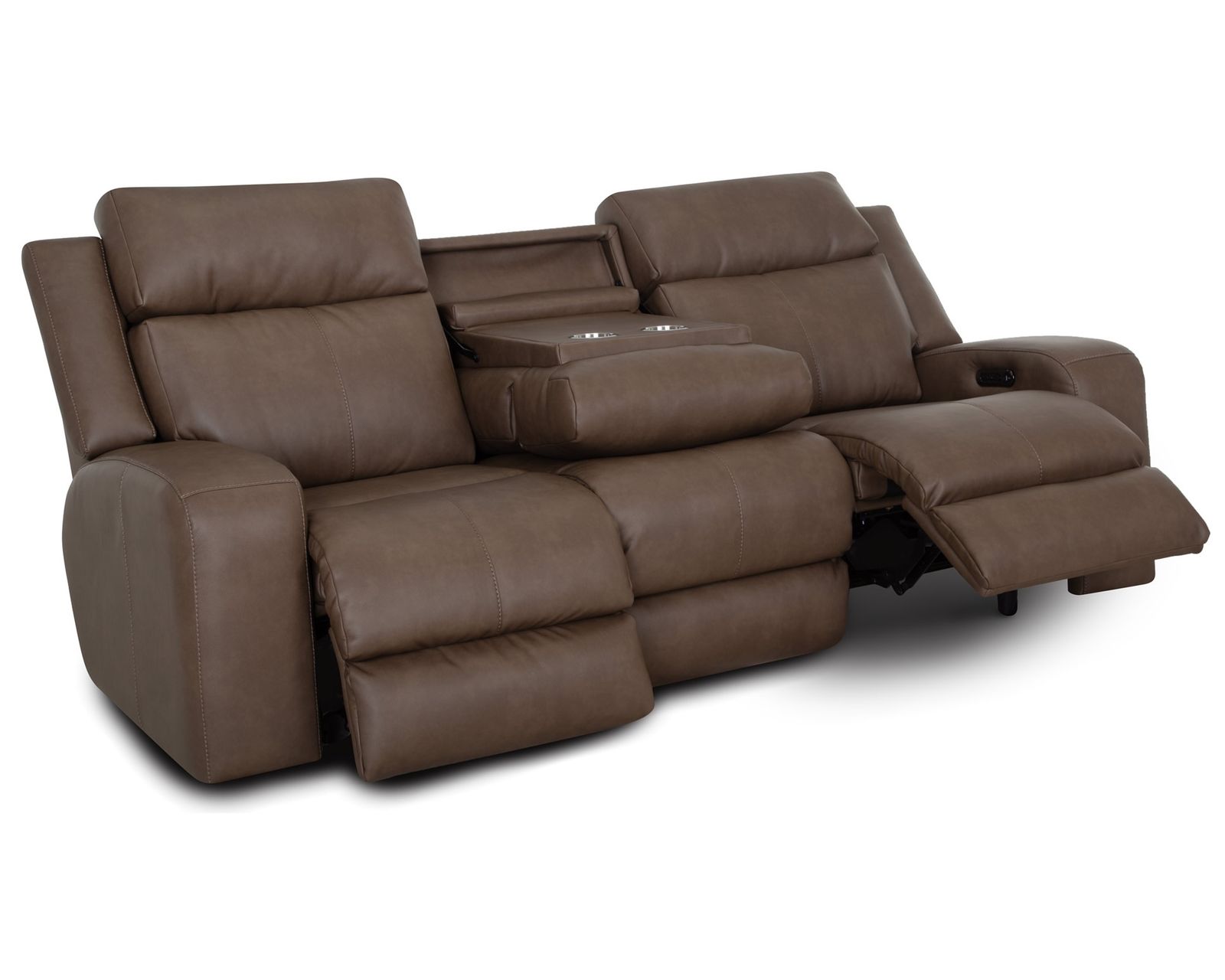 Winston 92" Reclining Sofa with Drop-Down Table & Cupholders Taupe (Sophisticated Style. Serious Comfort. Neori Air Massage Option) - Built Strong. Made to Move.