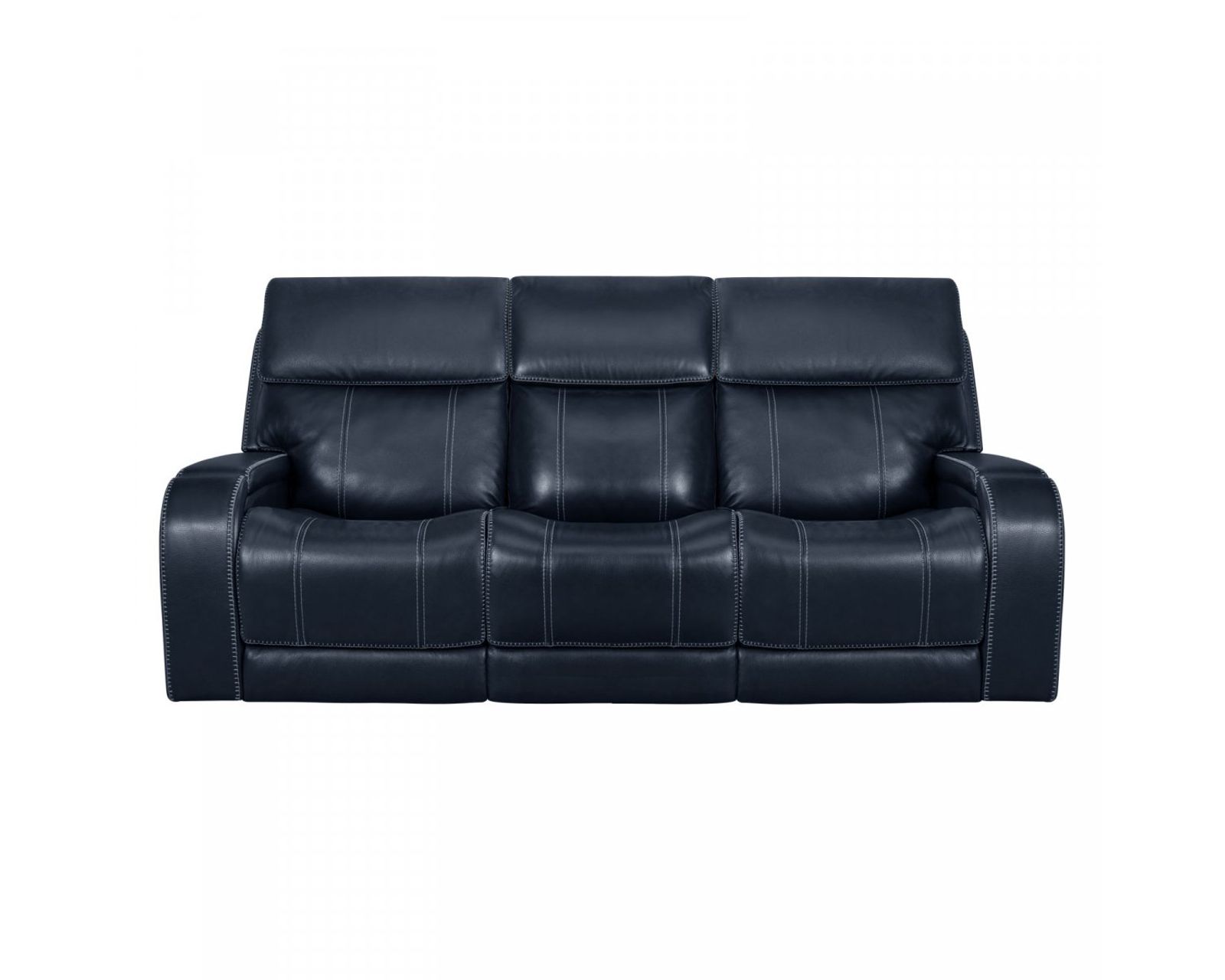 Glenwood 88" Leather Sofa w/Power Recline, Power Head Rests & Power Lumbar (Lay Flat) Ocean (In stock) - Glenwood Sofa w/Power Recline, Power Head Rests & Power Lumbar (Lay Flat)