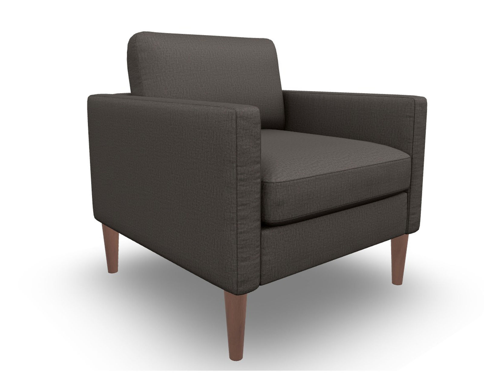 Trafton S10 Sofa (+139 fabrics) - Trafton Chair in Charcoal Performance Fabric