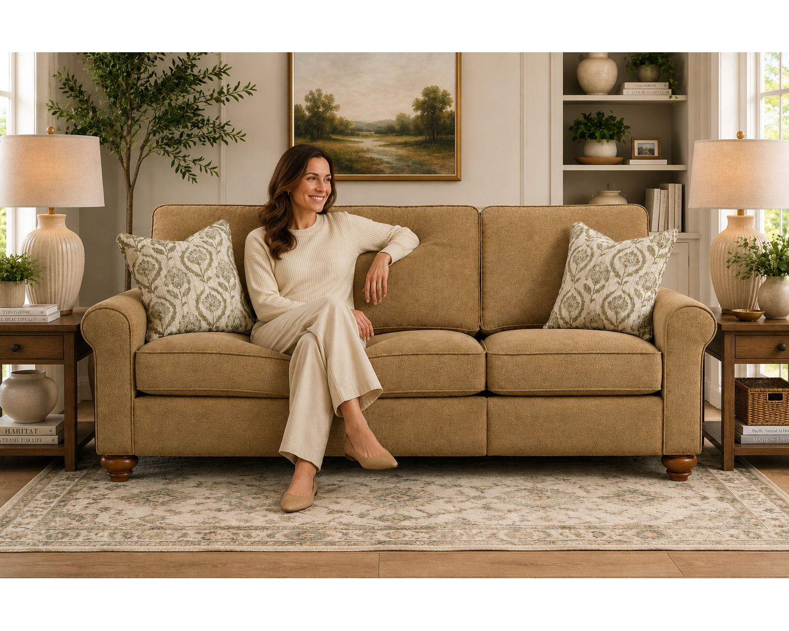 Weston 88" Power Incliner Sofa (+100 fabrics) 3 wood finishes - Exceptional Comfort. Endless Customization.