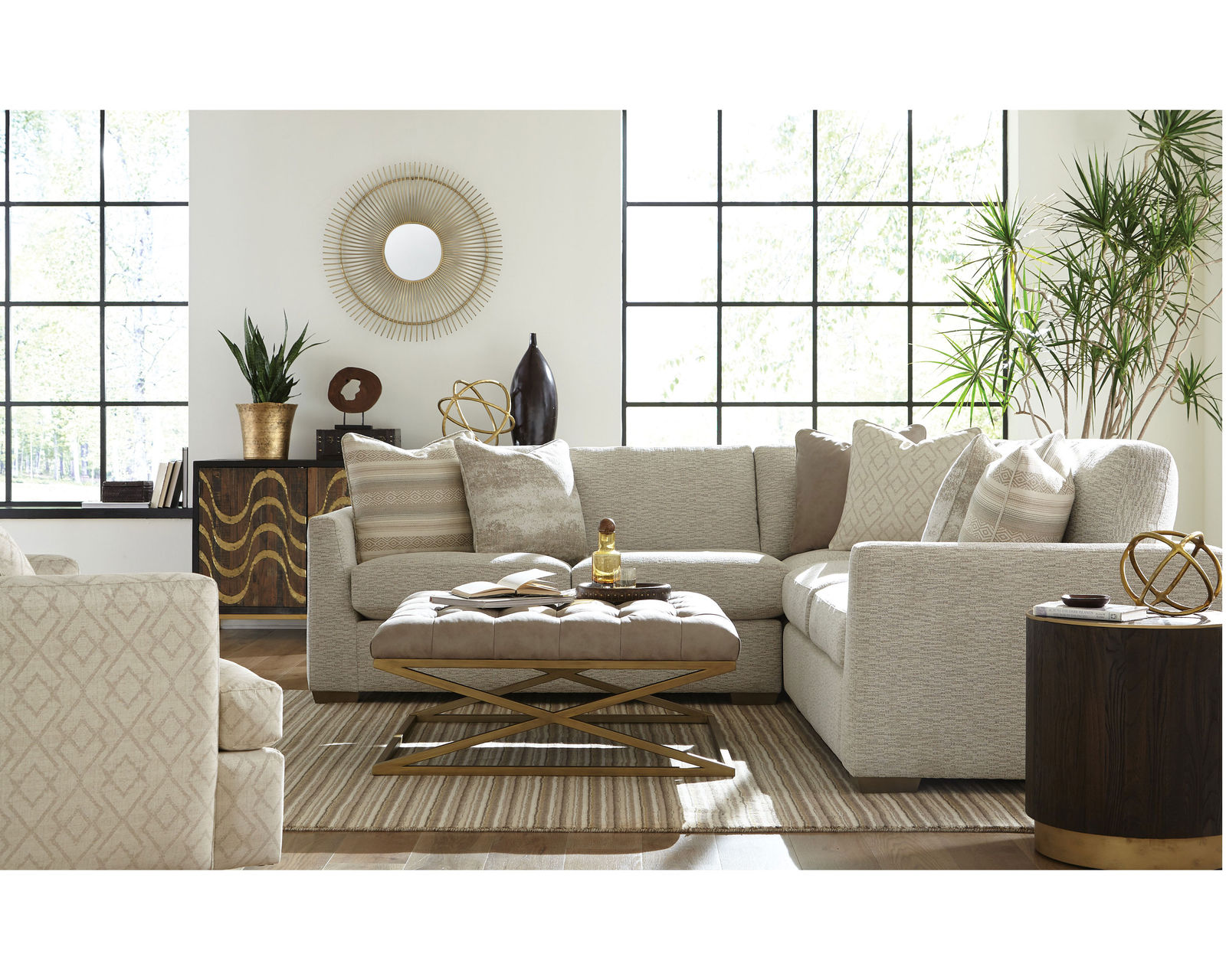 Omaha 7839 Stationary Sectional (Performance fabrics) - Sectional Layout C: Over 100 High Performance fabrics available.