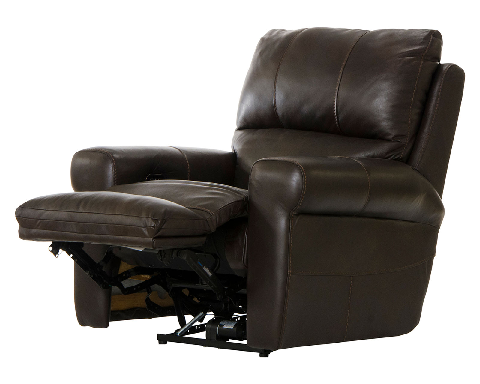 Torretta 86" Lay Flat Power Reclining Leather Sofa Premium Italian Leather, Bed-Like Lay Flat Comfort (Two colors) - Shown in Italian Leather Color Chocolate