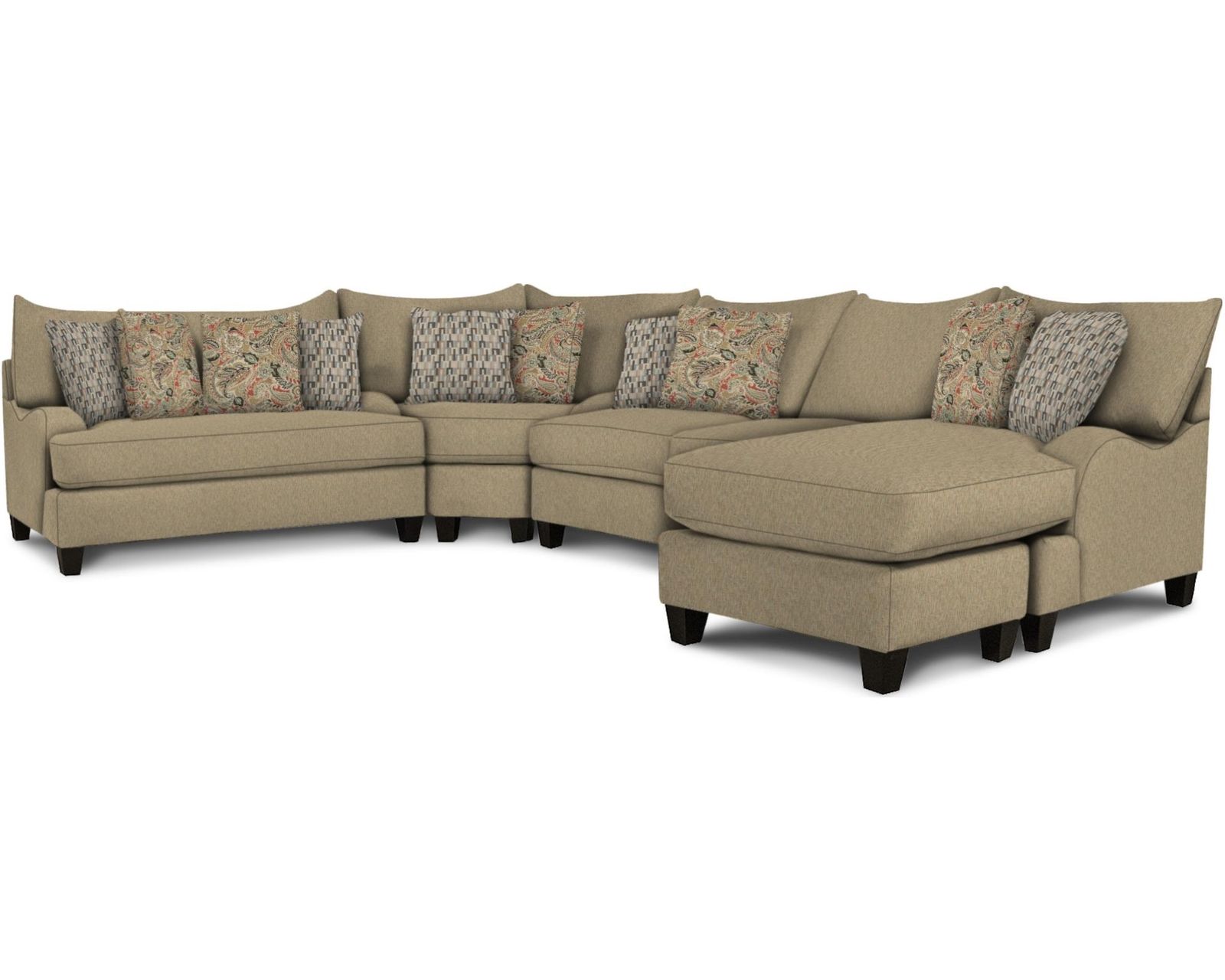 Catalina Stationary Sectional (+100 Standard and Performance Fabrics) - Layout H: Four Piece Sectional 145" x 145"