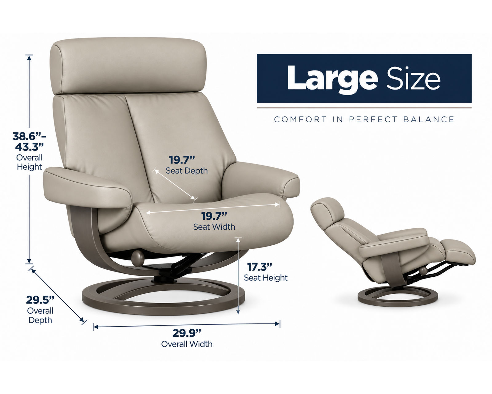 Nordic 85 Reclining Chair & Footstool (IN STOCK) Scandinavian Comfort. Personalized from Head to Toe - Luxury Reclining Comfort at a Smarter Price.