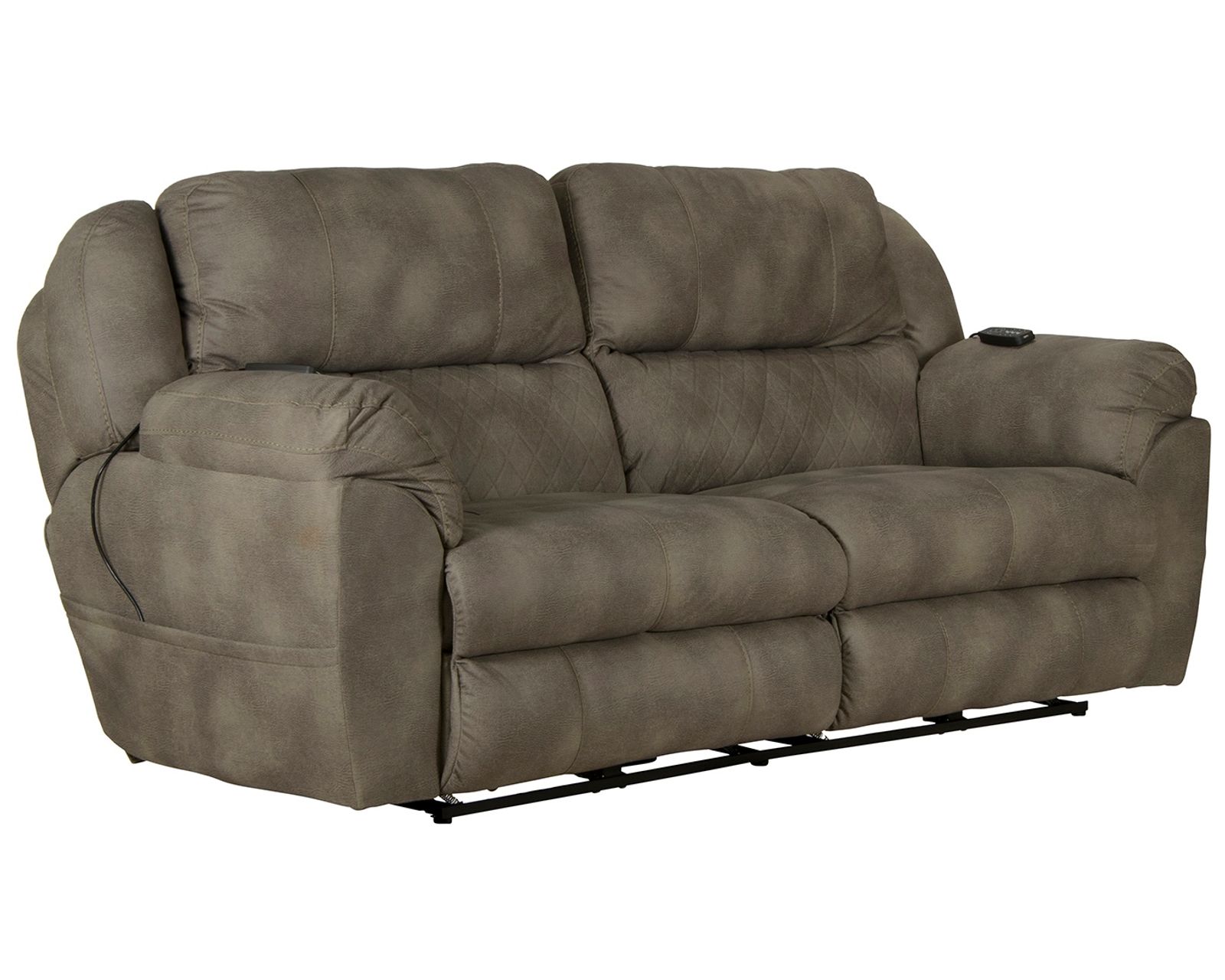 Flynn 90" Power Lay Flat Reclining Sofa with Power Headrests, Power Lumbar, Dual Heat & Massage - Flynn 90" Power Headrest – Power Lumbar – Power Reclining Sofa with Dual Heat and Massage