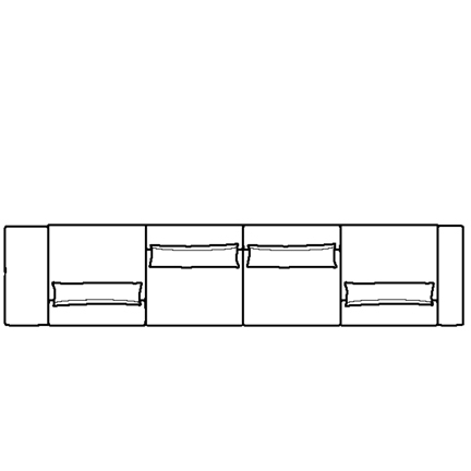 Layout B: Six Piece Sectional 176" wide