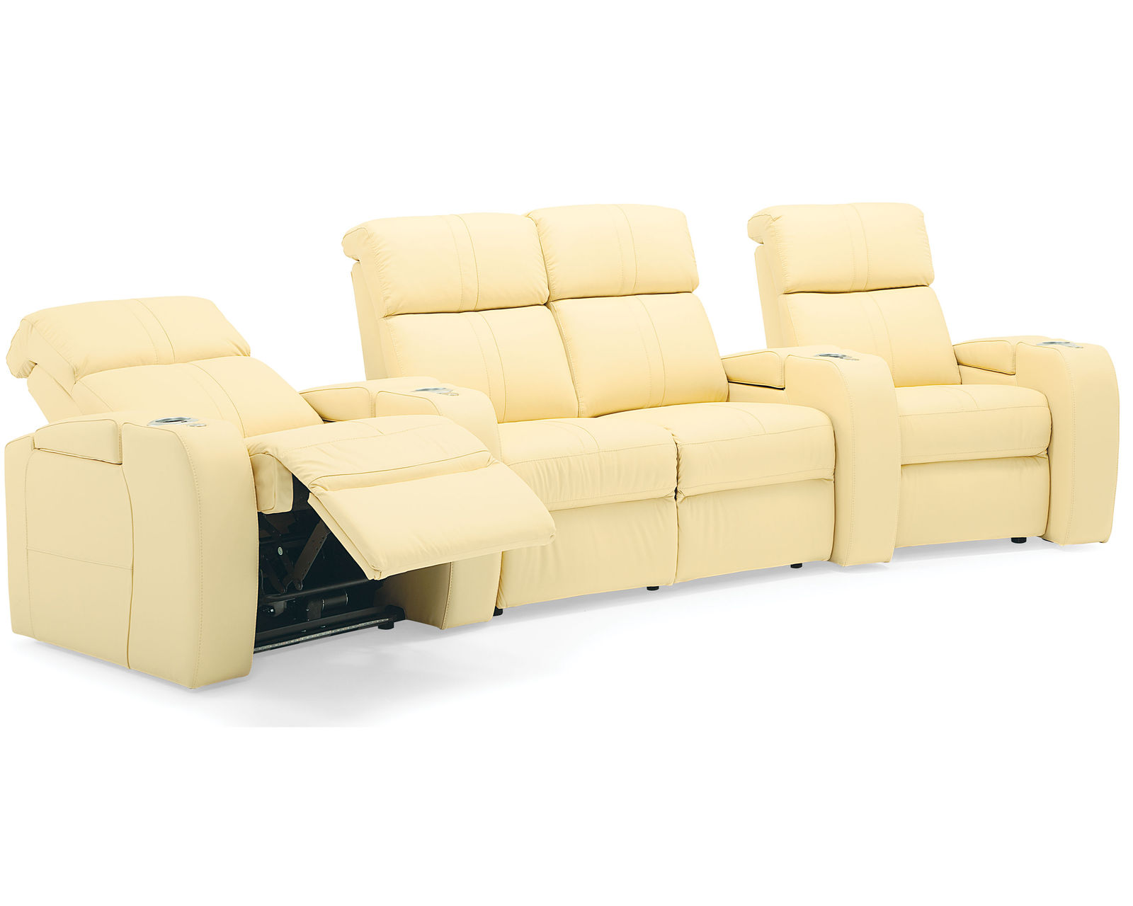 Flicks 41416 Power Reclining Home Theater Sectional (+200 colors)  - Layout I: Three Piece Home Theater Sectional Curved 138" Wide