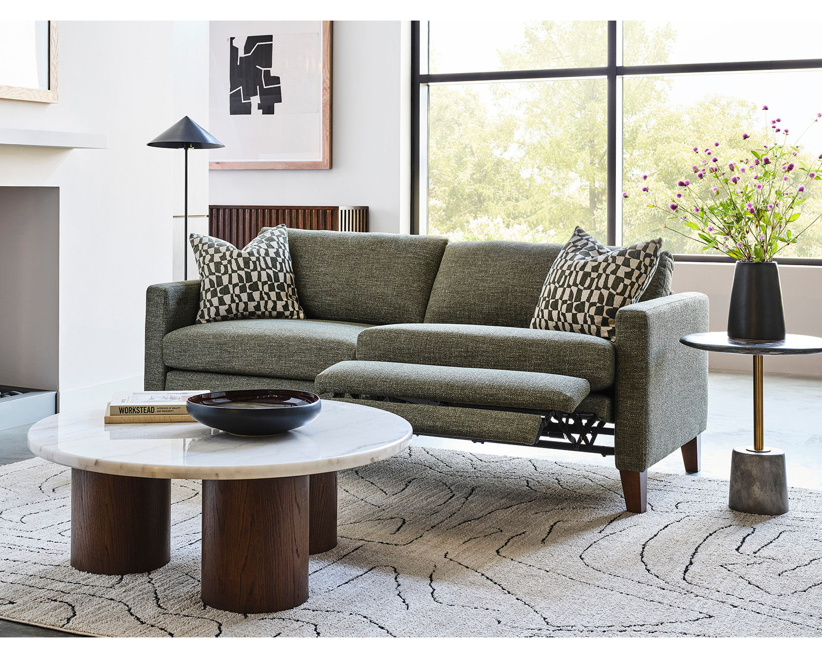 Traftly 82" Mid-Century Power Incliner Sofa (+50 fabrics) - Traftly Incliner Sofa