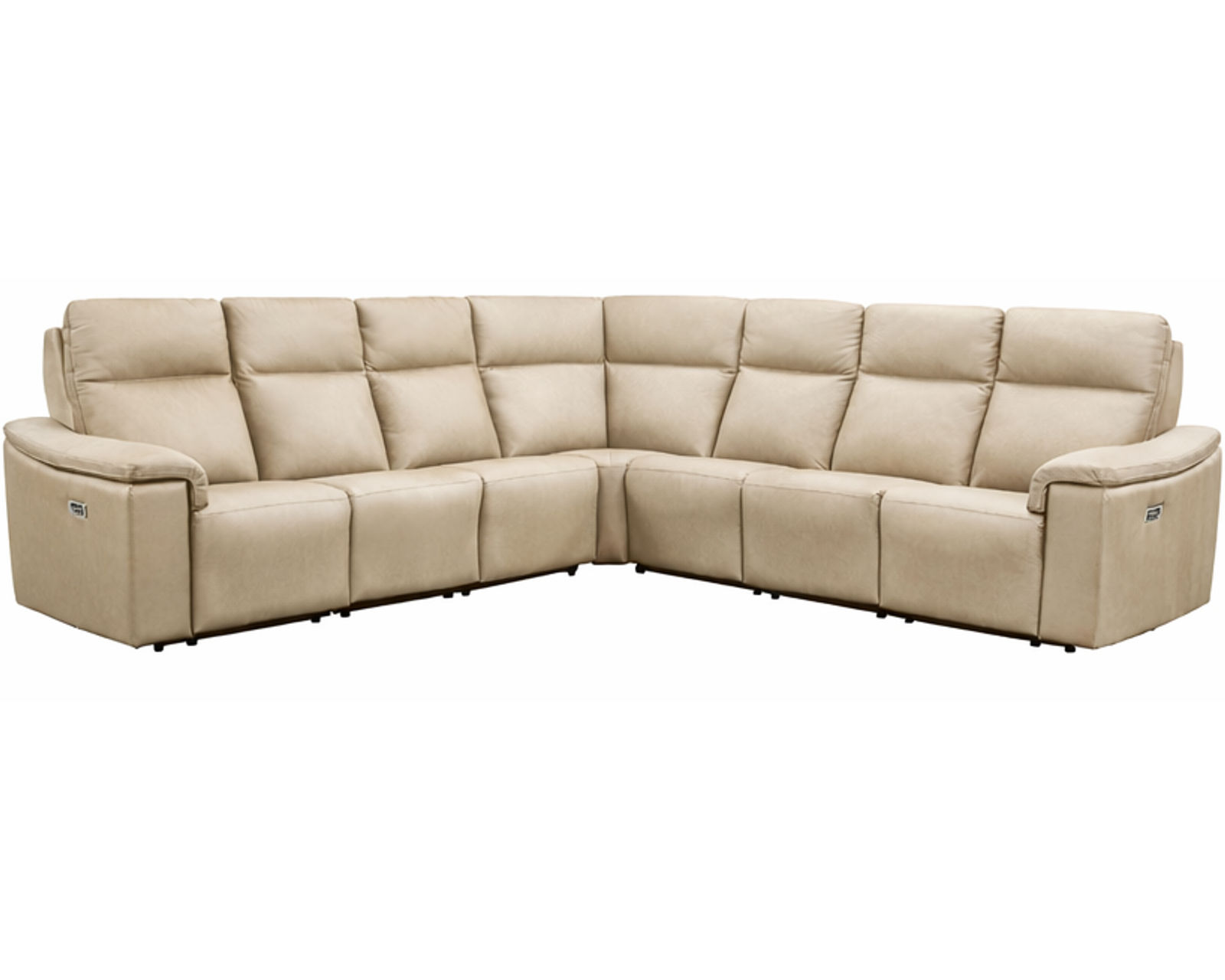 Kayce 4033 Power Headrest Power Reclining Sectional (standard and wide seat widths) +140 leathers - Layout I: Seven Piece Reclining Sectional 121" x 121" (four recliners)