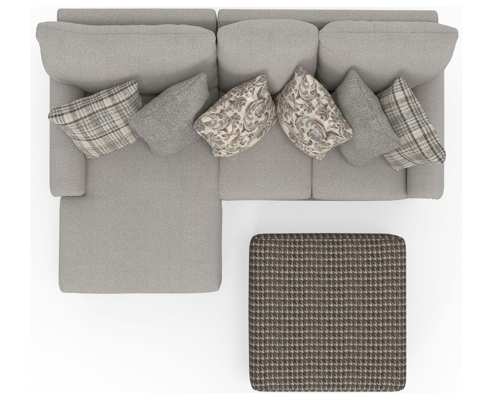 Livingston 3345 Modular Sectional (includes pillows) - Layout B: Two Piece Sectional 66" x 94" (ottoman available)