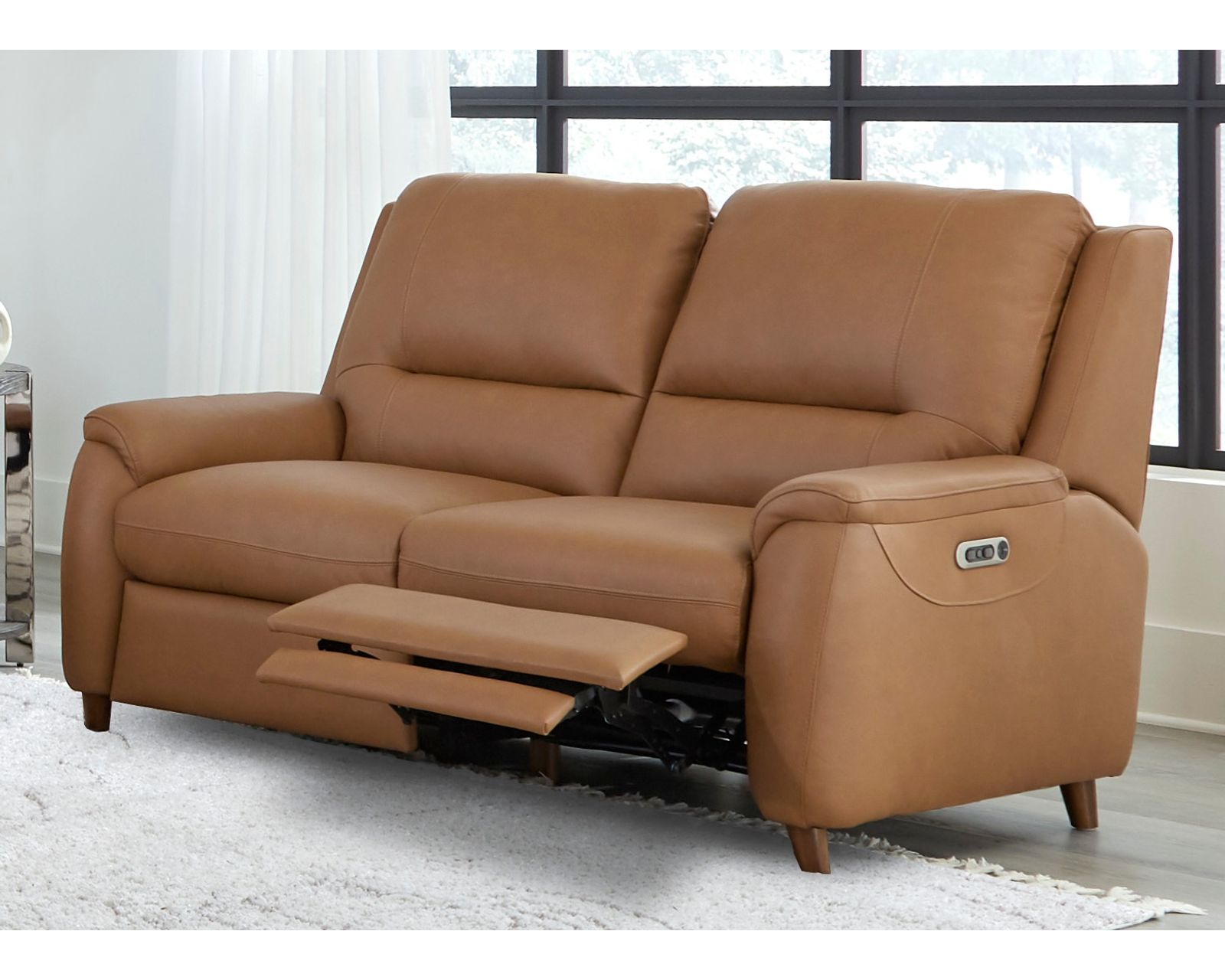 Austin 86" Power Headrest Power Reclining Leather Sofa (In stock) - Austin Power Headrest Power Reclining Loveseat