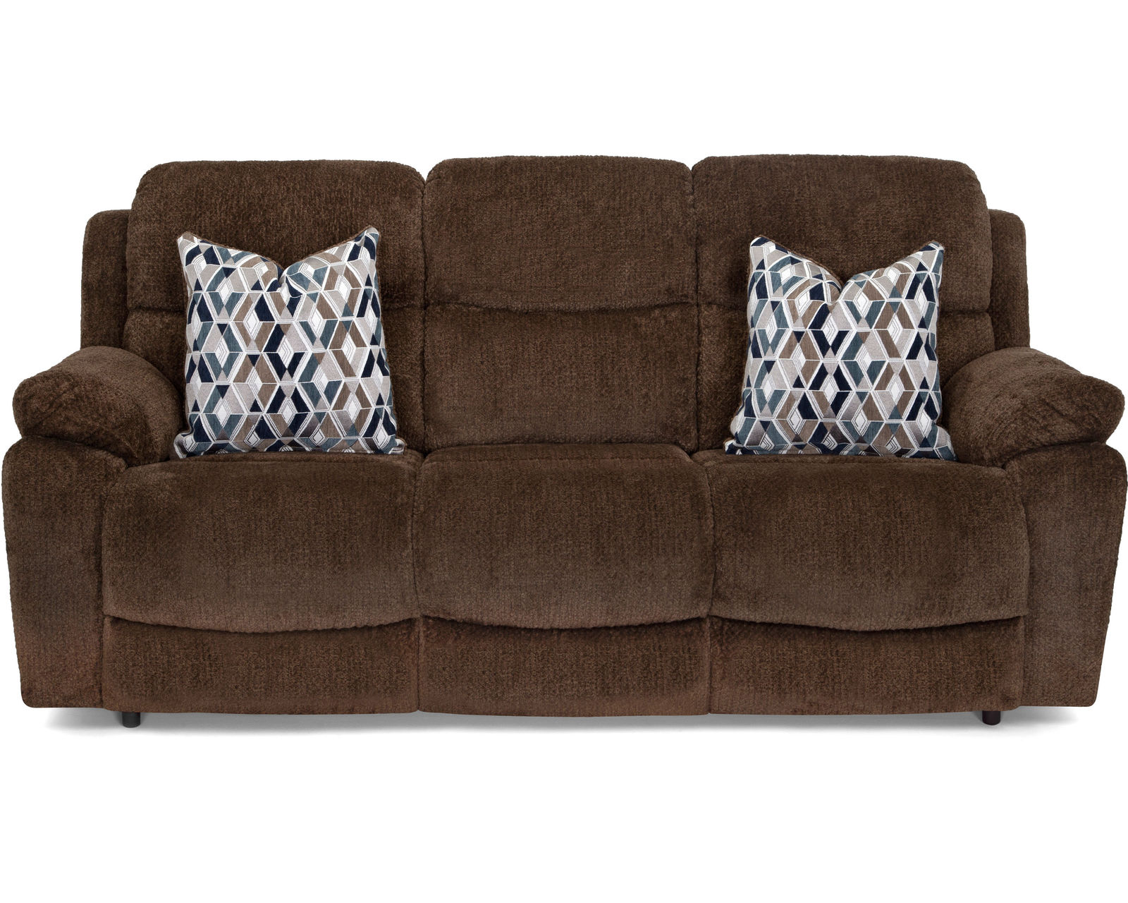 Dayton 87" Reclining Sofa (2 Colors) - Dayton Reclining Sofa w/ Pillows in Fudge